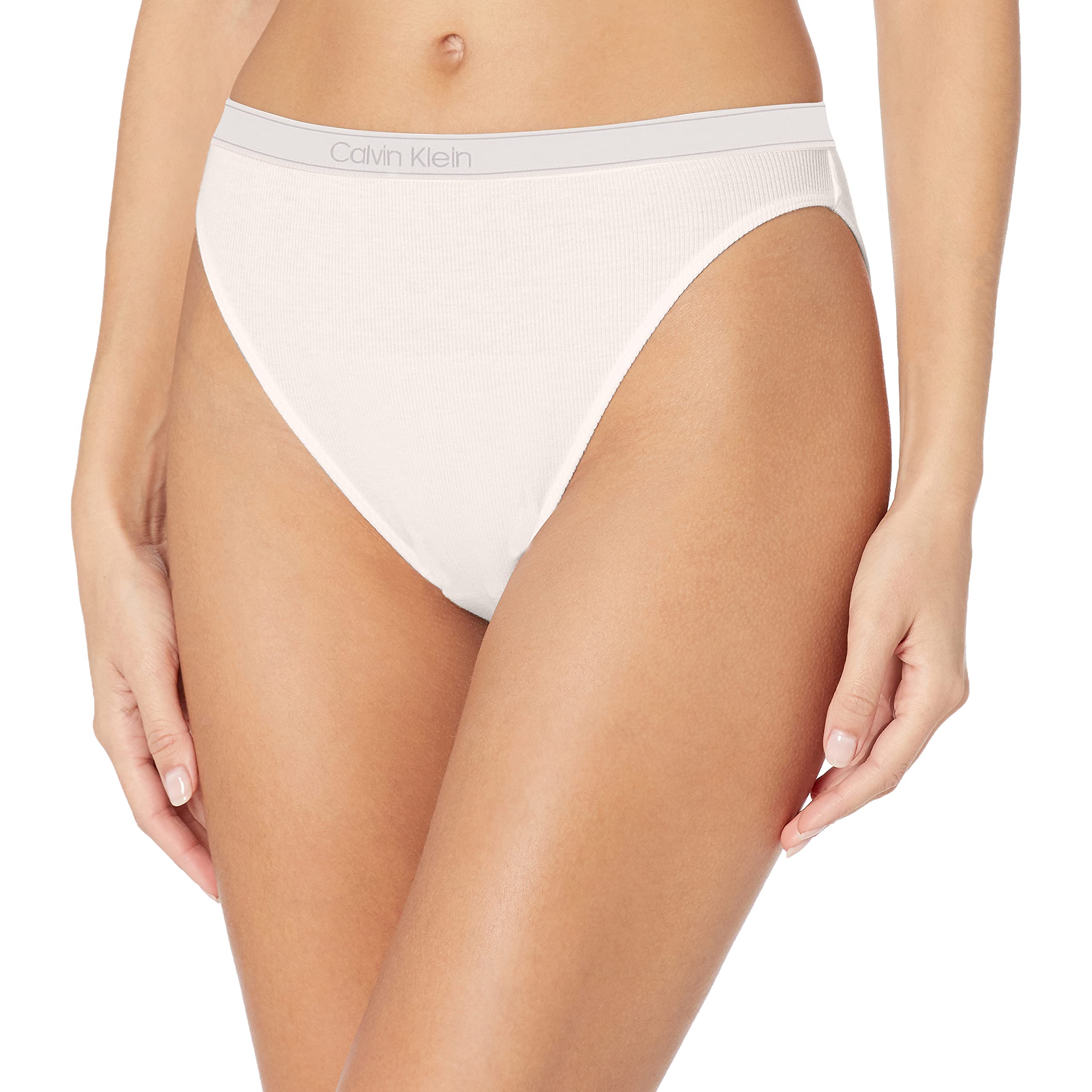Calvin Klein Women's Pure Ribbed Cheeky Bikini Panty - Soft Cotton Underwear for Everyday Comfort | Perfect for Yoga, Lounge & Casual Wear