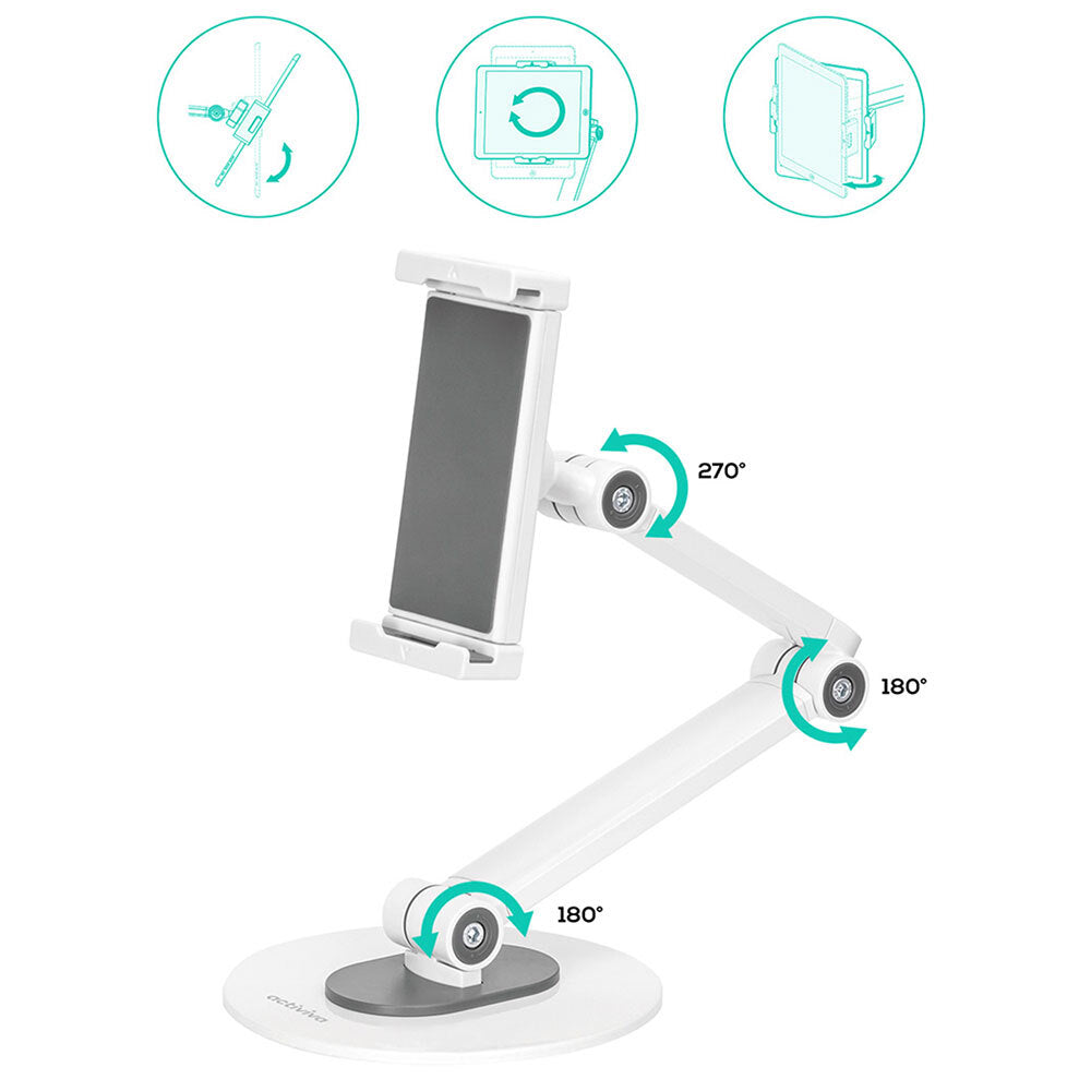 Activiva Universal iPad & Tablet Stand for Desk - Adjustable Holder Fits 4.7