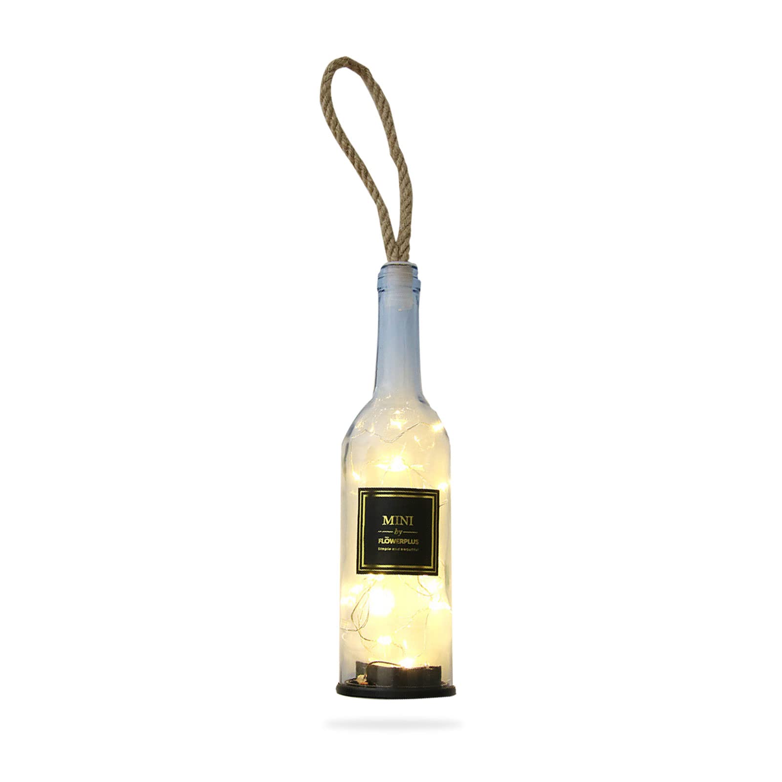 Wine Bottle Lights - Decorative Glass Bottles & Jars with Rope Stoppers - Tiny Wishing Message Bottles for Wedding Favors, Baby Shower, Halloween Decor - DIY Craft Supplies for Home Decor, Party Centerpieces & Gift Ideas