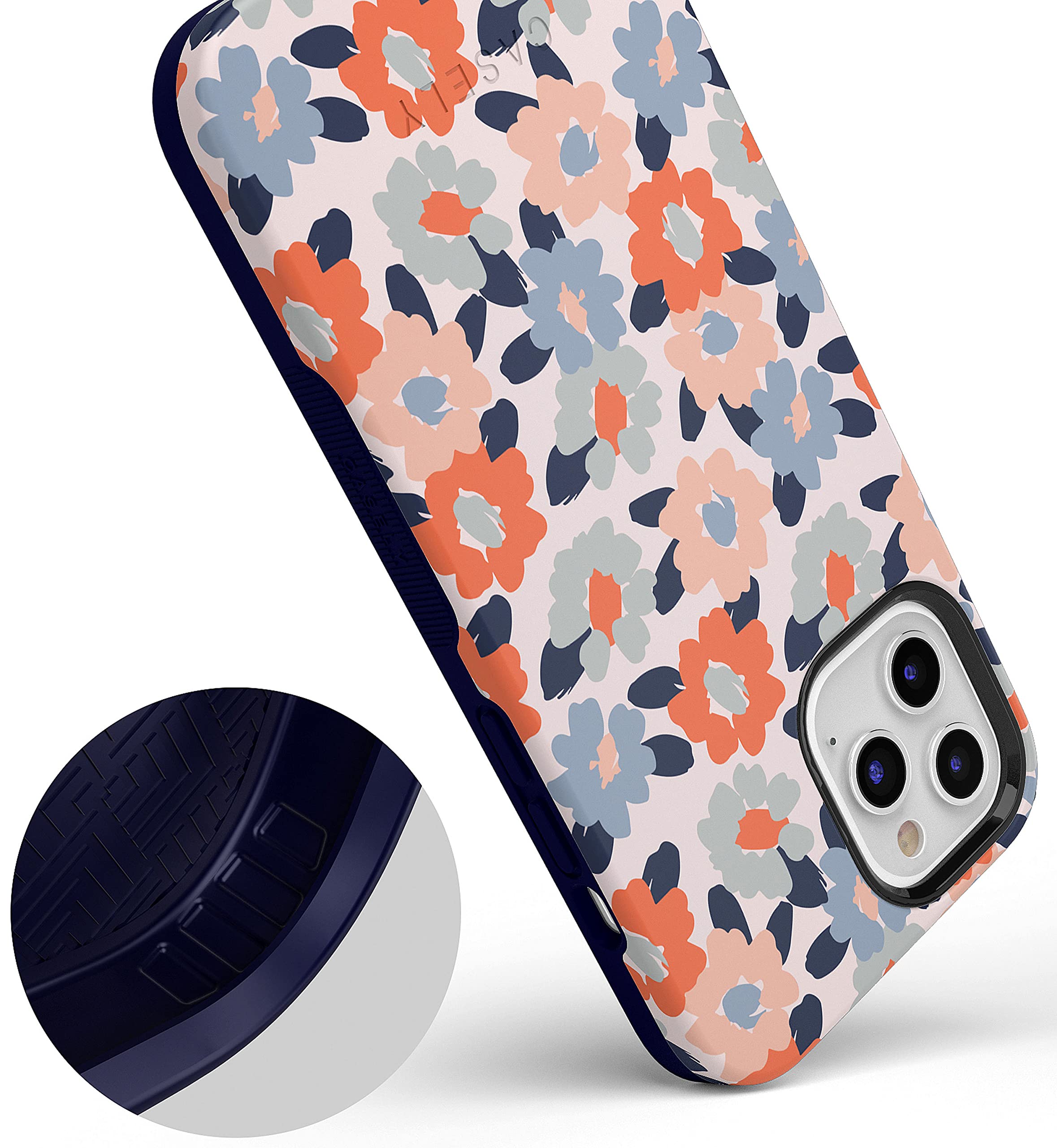 Casely iPhone 12 Pro Max Case with Pastel Floral Design - Slim Protective Phone Cover for Women | Perfect for Everyday Use, Office & Outdoor Activities