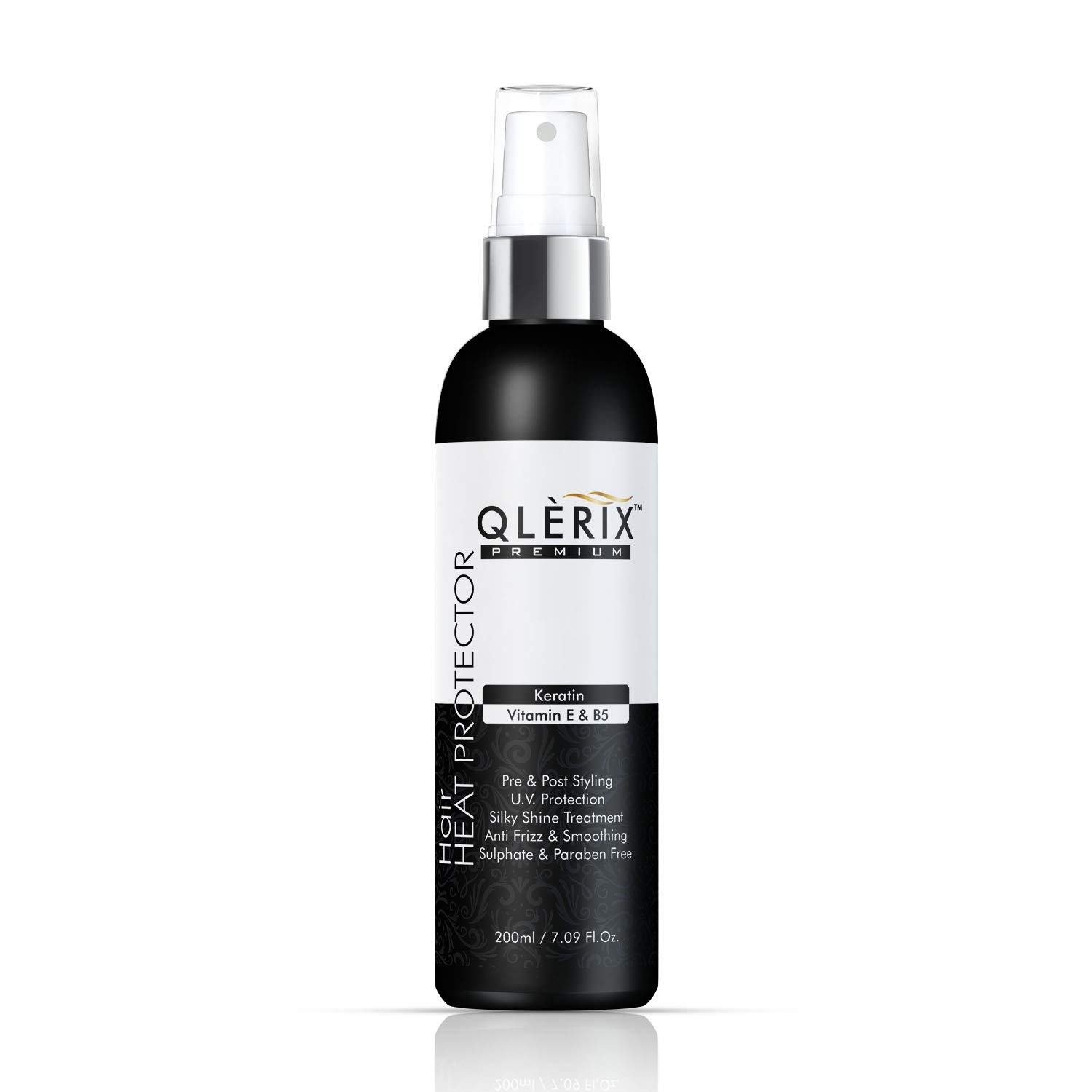 QLERIX Premium Hair Protection Spray - 200ml | Keratin & Argan Oil Infused | Straightening, Smoothing & Styling Treatment | Frizz Control for All Hair Types | Paraben & Sulfate-Free | Perfect for Daily Use, Heat Styling & Salon Results at Home