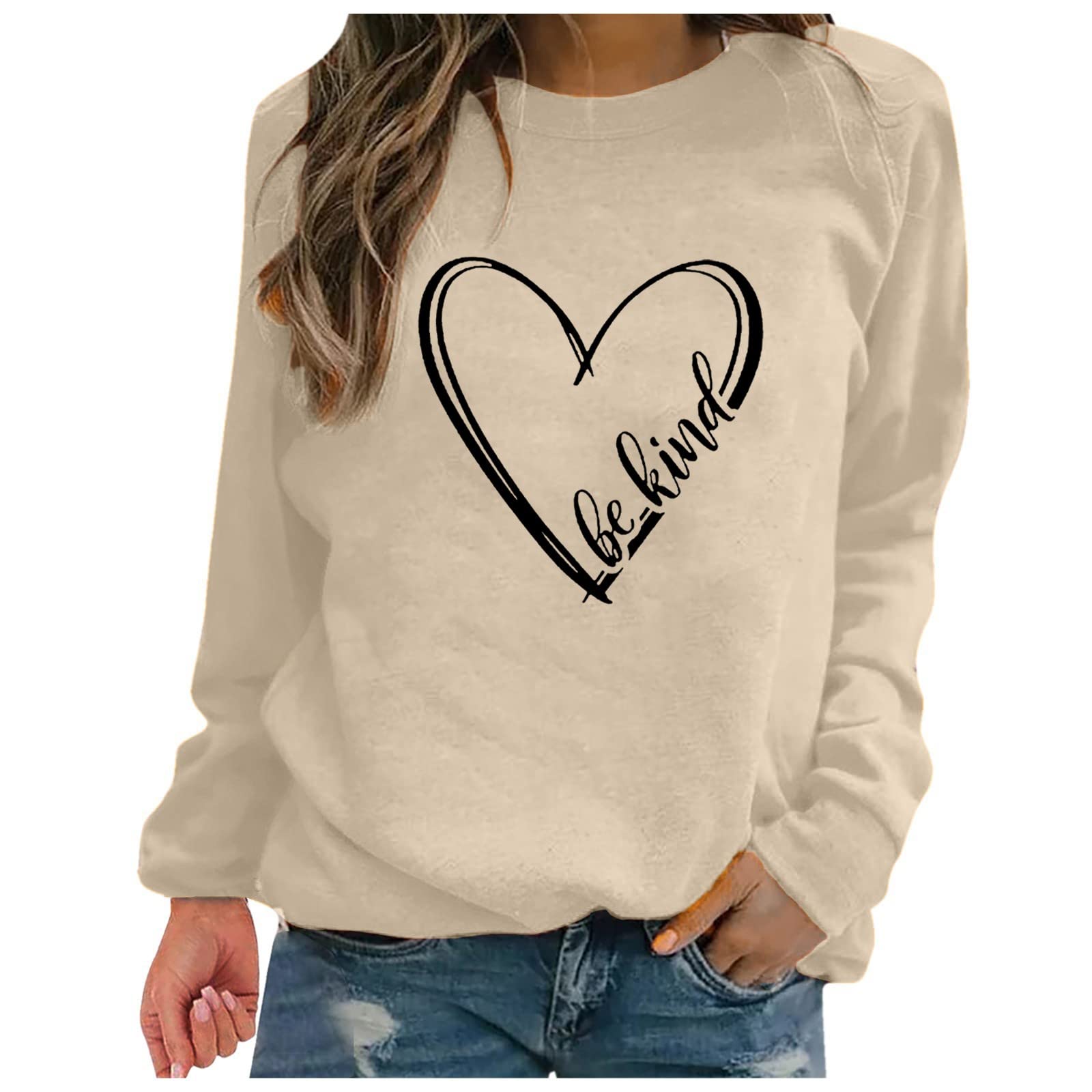 COKUERA Women's Holiday Hearts Slim Fit Long Sleeve Stretch Pullover Sweater - Casual Crew Neck Tops for Christmas, Valentine's Day & Winter Outfits