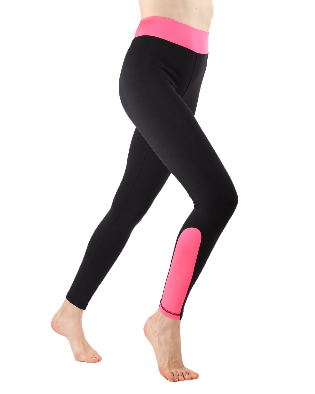 MeMoi Women's Highlighter Athletic Nylon Leggings - High Waist Yoga Pants for Running, Gym & Workout - Breathable & Stretchy Activewear for Fitness & Daily Wear