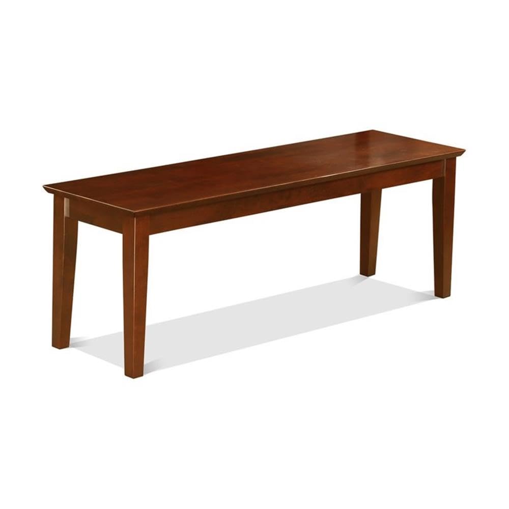 East West Furniture 6-Piece Dining Room Set - Rectangle Table with Butterfly Leaf, 4 Linen Fabric Chairs & Bench, 36x54 Inch, Mahogany | Perfect for Family Meals, Dinner Parties & Small Space Dining Rooms