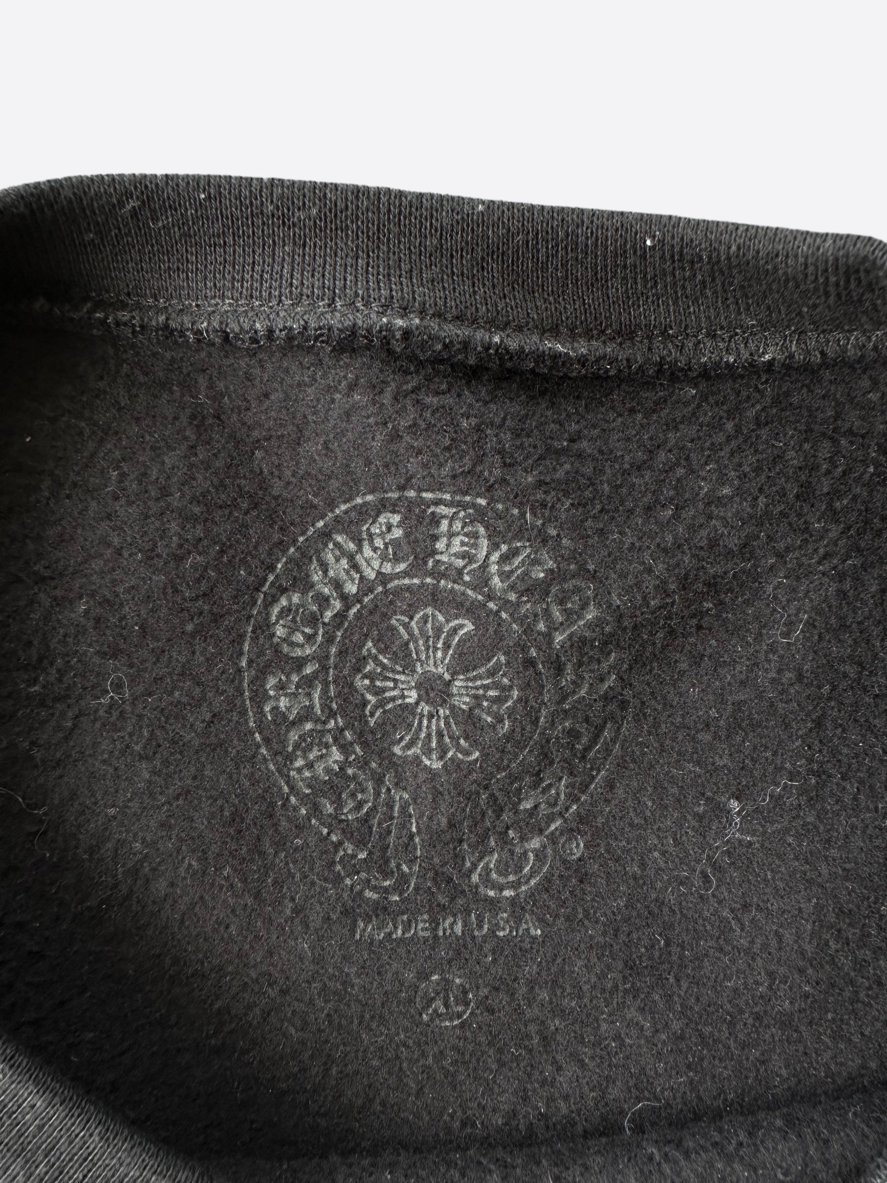 Chrome Hearts Black & White Horseshoe Logo Sweater for Men & Women | Luxury Streetwear Fashion | Perfect for Casual Outfits & Night Out
