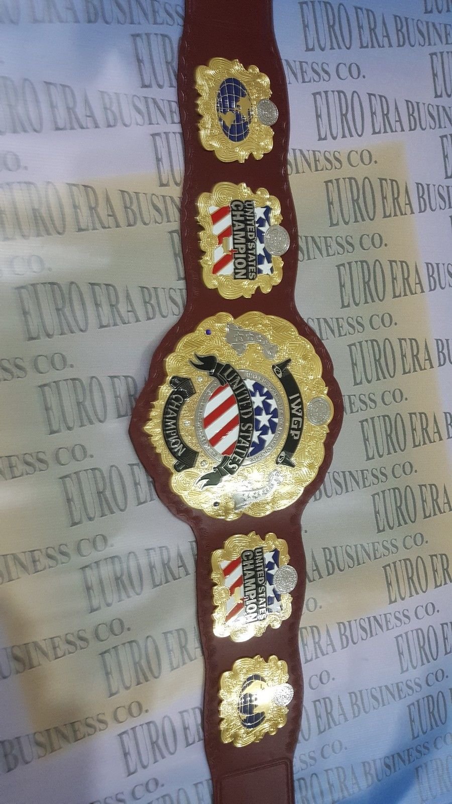 Authentic Replica IWGP United States Championship Belt - Adult Size with Metal Plates - Perfect for Wrestling Fans, Collectors & Cosplay Events
