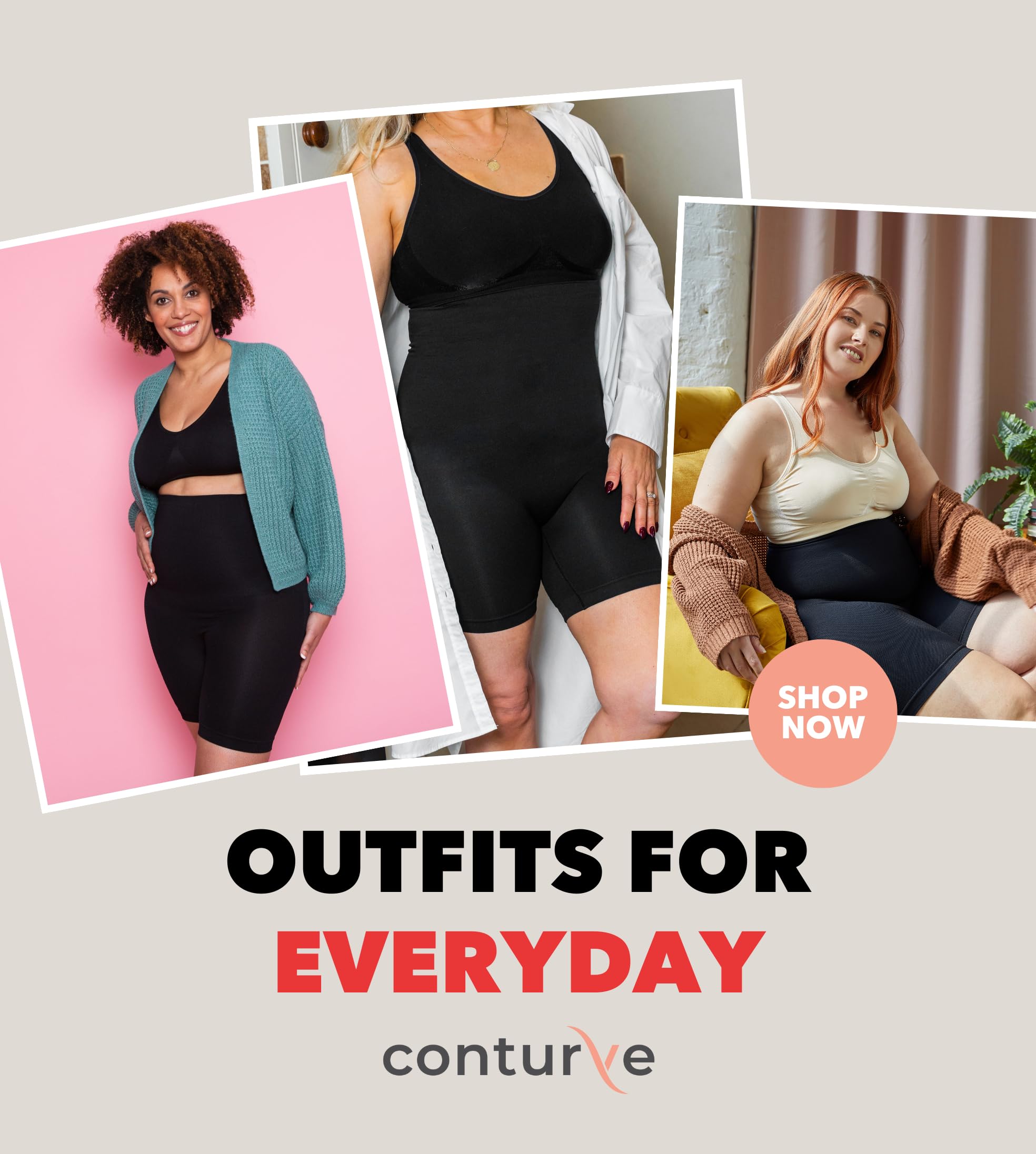Conturve High Waisted Shapewear Shorts for Women - Tummy Control Body Shaper, Anti-Chafing Underwear | Perfect for Workouts, Office Wear & Everyday Comfort