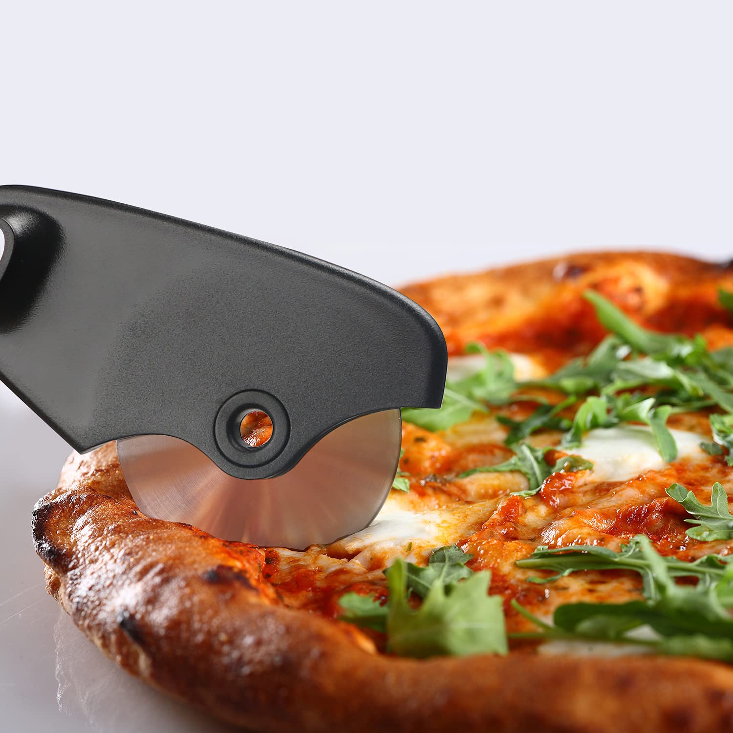 5-Piece Kitchen Gadgets Set - Space Saving Cooking Tools with Fruit & Vegetable Peeler, Cheese/Chocolate Grater, Bottle Opener, Pizza Cutter, Garlic Ginger Grinder - Perfect for Small Kitchens & Housewarming Gifts (Black)