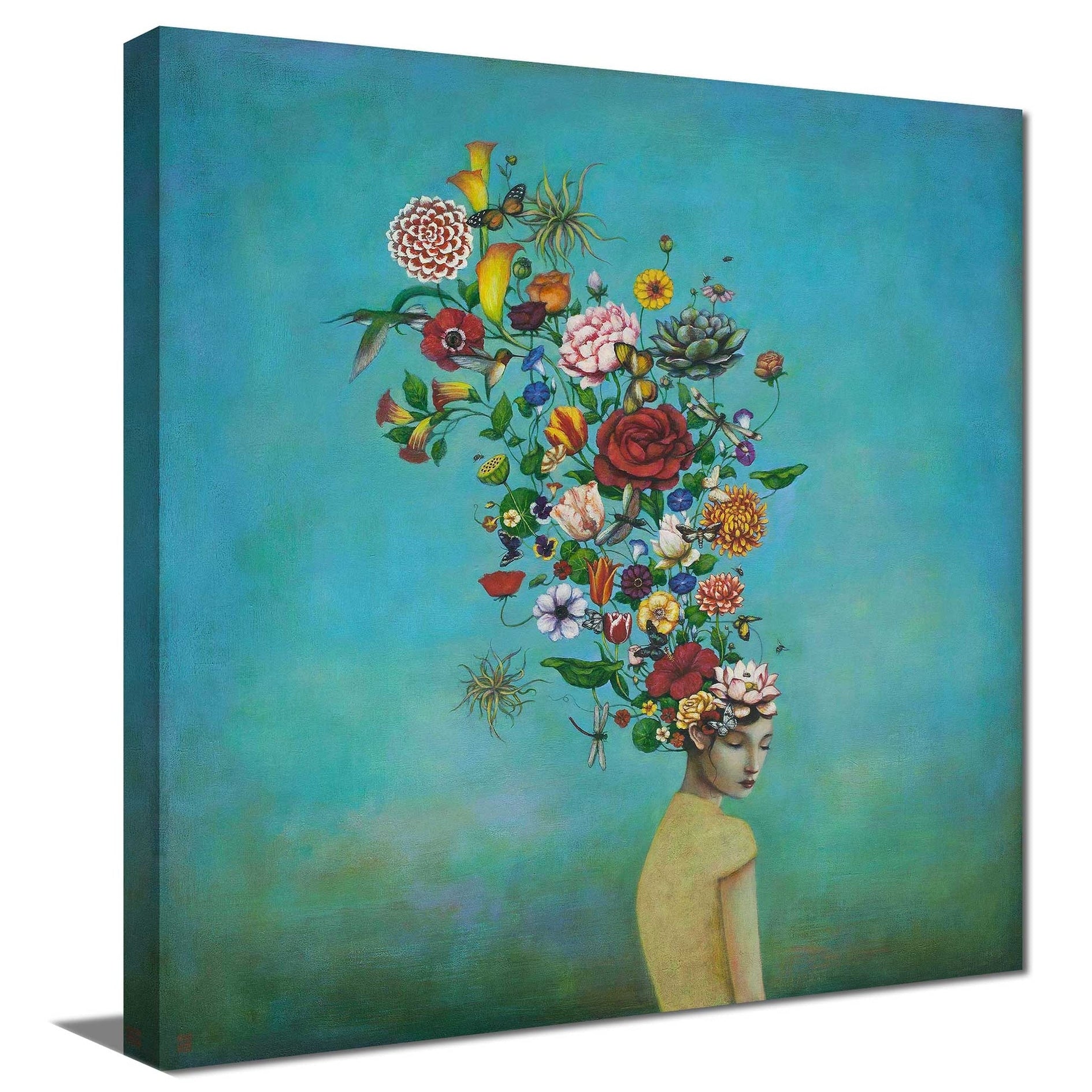 A Mindful Garden by Duy Huynh - Premium Canvas Wall Art Print for Home & Office Decor - Perfect for Living Room, Bedroom or Meditation Space