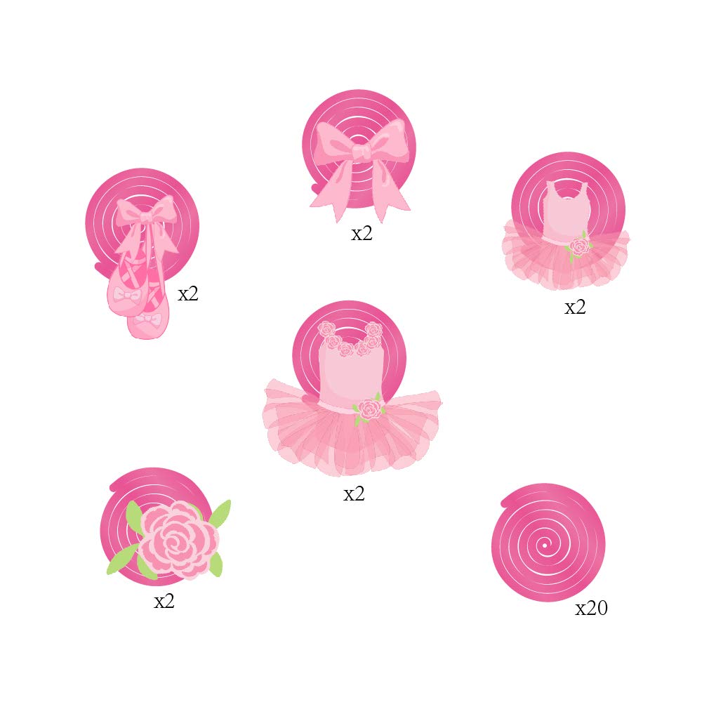 Ballerina Birthday Party Decorations Set - Pink Tutu, Ballet Shoes & Hanging Swirl Decor for Baby Showers, Girls Birthday Parties | Perfect for Dance-Themed Celebrations & Princess Parties