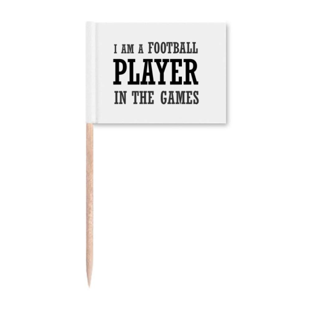 Football Player Toothpick Flags - Fun Party Decorations for Game Day, Sports Events & Tailgating