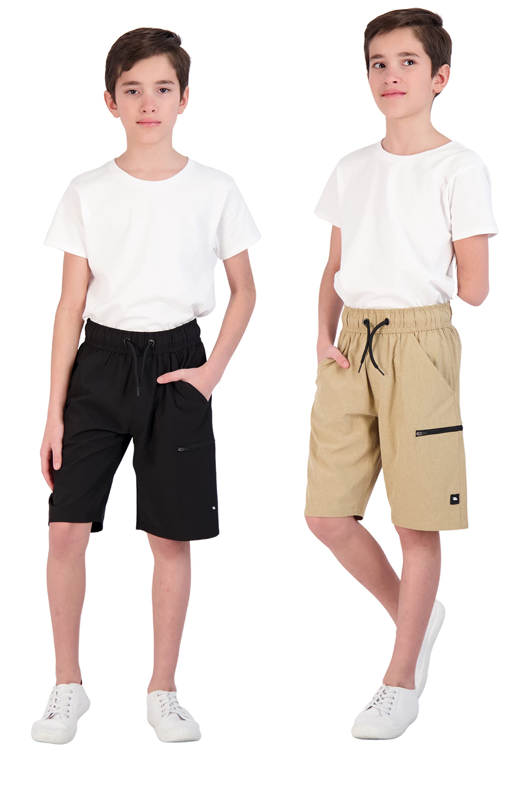 Boys Active Shorts 2-Pack | Comfortable Kids Athletic Shorts for Running, Sports & Play | Durable & Breathable