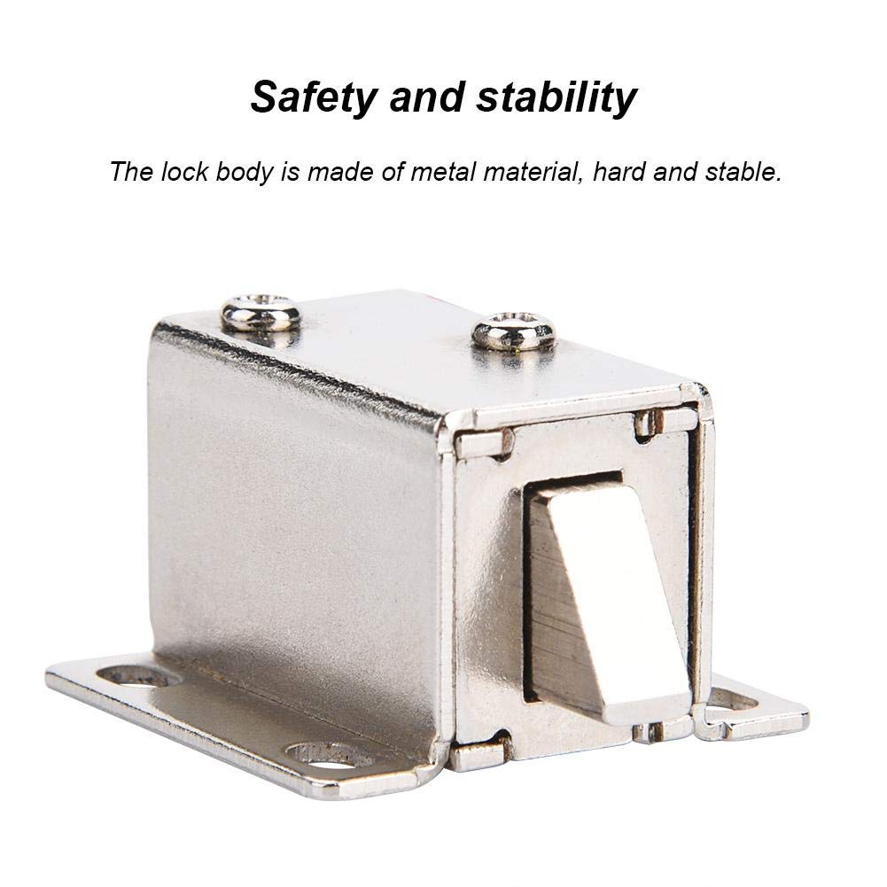 12V DC Mini Electromagnetic Solenoid Lock - Secure Cabinet & Drawer Safety Lock for Home & Office Access Control | Ideal for Doors, Cabinets, Drawers & Smart Security Systems