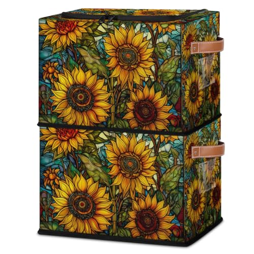 Retro Glass Sunflowers