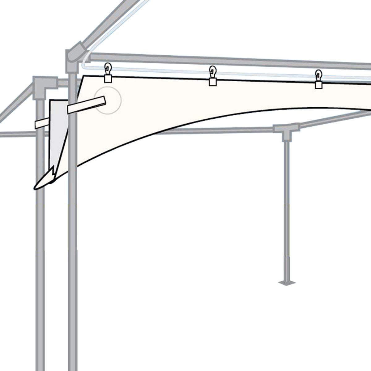 40' Heavy Duty Vinyl Rain Gutters for High Peak Frame Canopy Tents | Party Tent Accessories | Waterproof Protection for Outdoor Events, Weddings & Backyard Gatherings