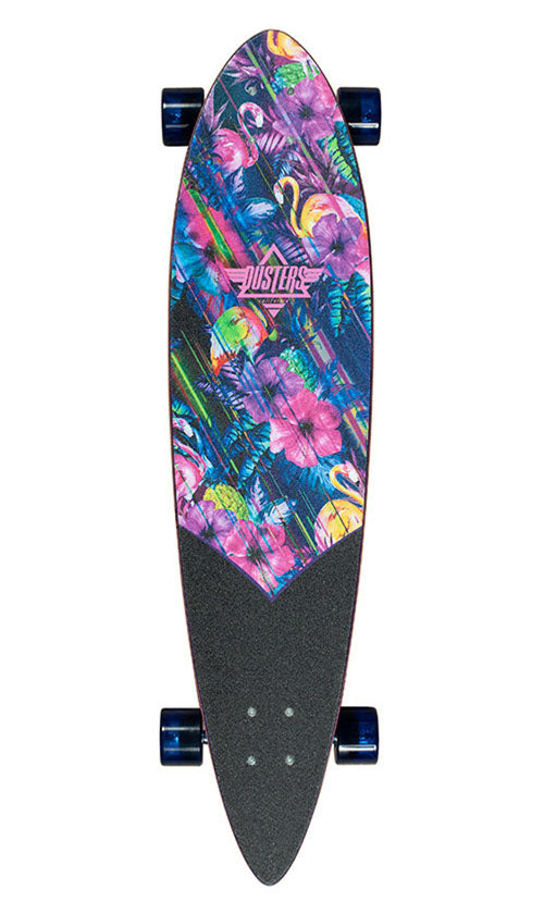 Cruisin Tropikiller Holographic Purple Longboard - 37 Inch Skateboard for Surfing, Cruising & Downhill Riding | Durable & Stylish Deck for Beginners & Pros