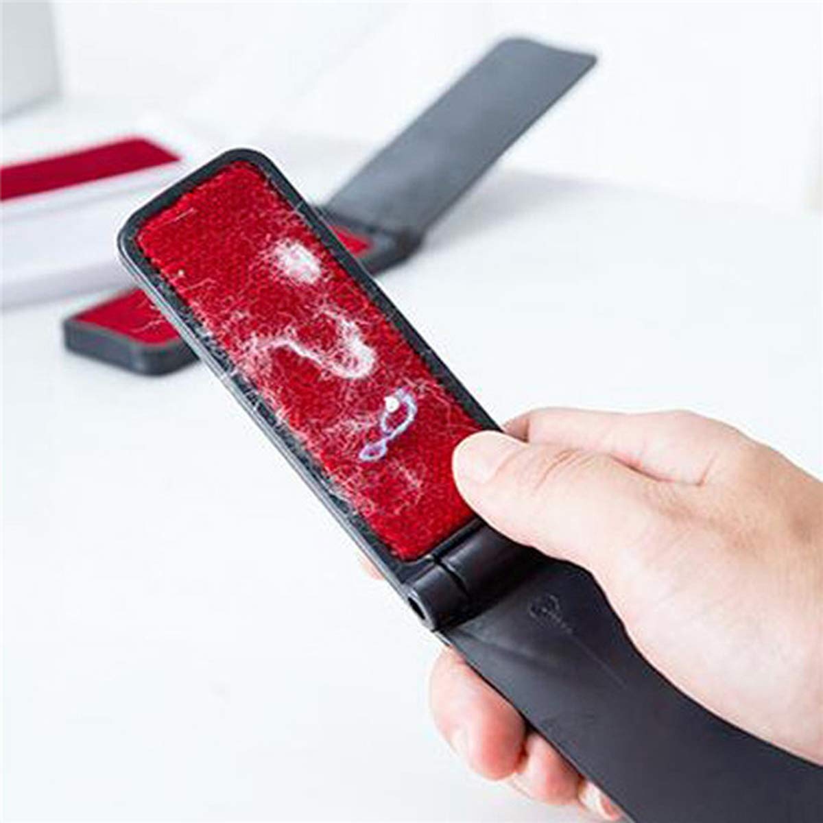 Baitaihem 6 Pack Mini Foldable Lint Roller Brushes - Portable Travel Lint Remover for Clothes, Furniture & Car Seats - Compact Purse & Pocket Size (Black) - Perfect for Travel, Office & Home Use
