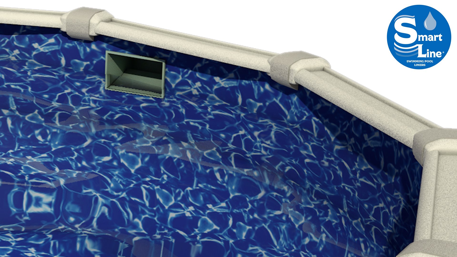 Smartline 15 ft Round Overlap Pool Liner for Above Ground Swimming Pools - 20 Gauge Virgin Vinyl, 54