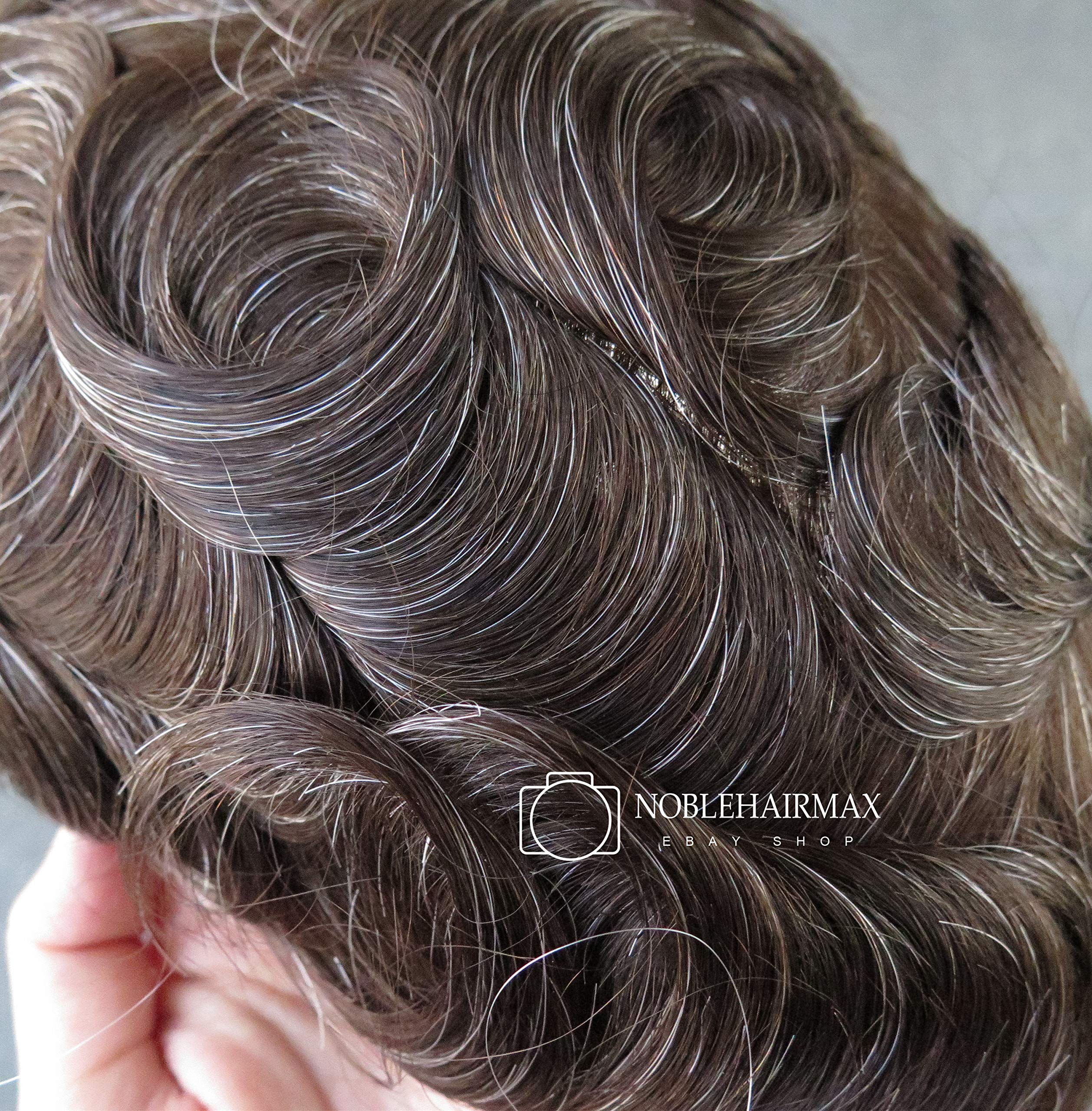 Premium Men's Hair Replacement System - Natural Hairline Toupee with French Lace Front & Mono Center | Durable Real Human Hairpieces for Men (#320) | Perfect for Daily Wear, Special Occasions & Hair Loss Solutions
