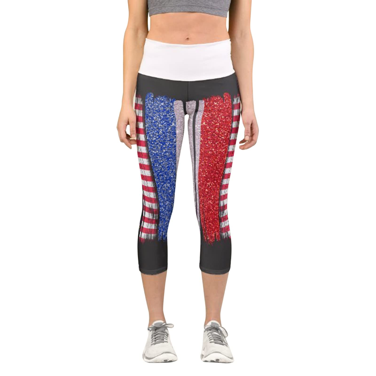 Women's Maternity Yoga Pants - Over The Belly High Waist Cropped Leggings for Pilates, Running & Workout - Comfortable Pregnancy Activewear for Yoga & Gym
