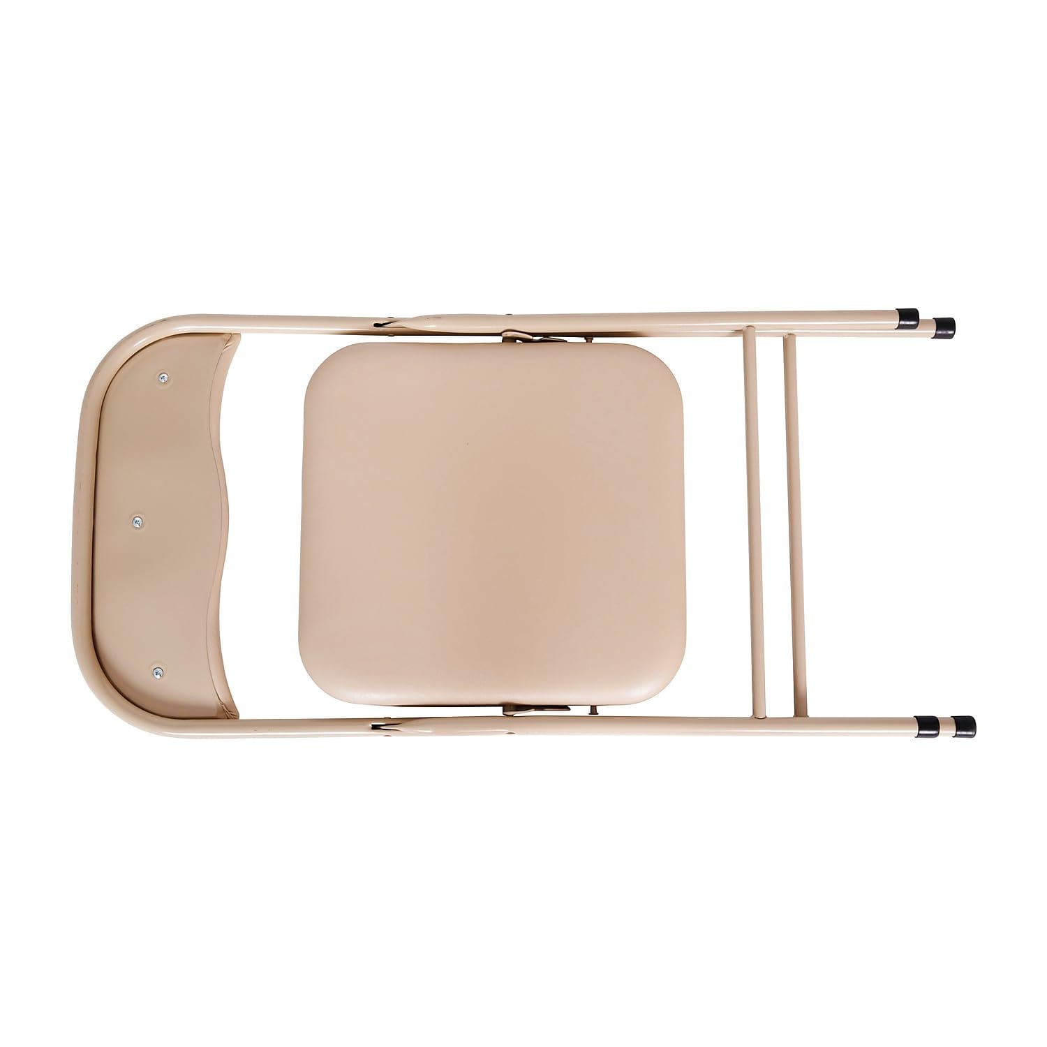 Flash Furniture Madison 5-Piece Folding Card Table and Chairs Set - Portable Indoor Outdoor Game Table with Tan Vinyl Top - Perfect for Poker Nights, BBQs, Picnics & Family Gatherings