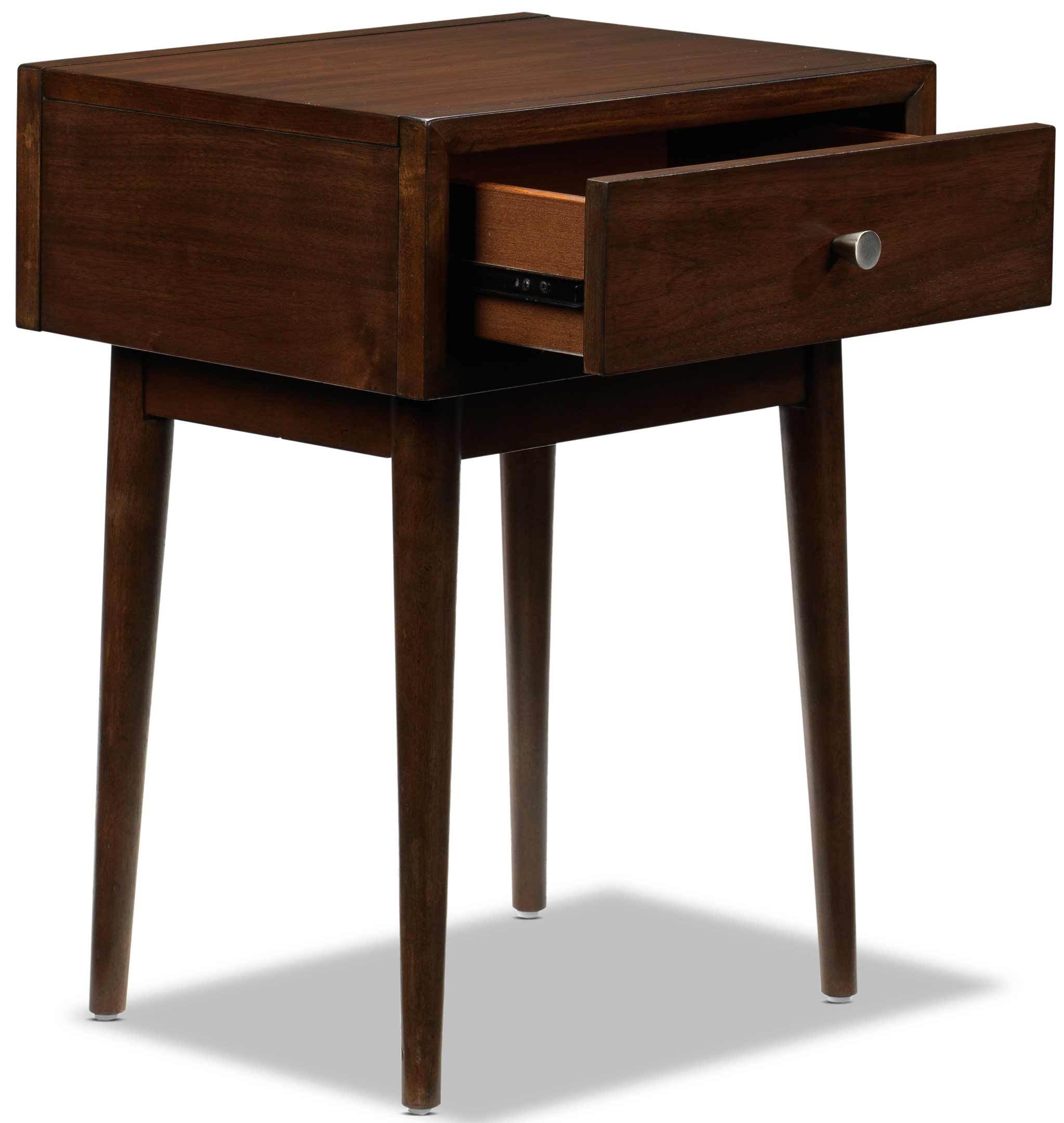 Boyton 18-Inch Walnut End Table - Perfect for Living Room, Bedroom & Office Side Table