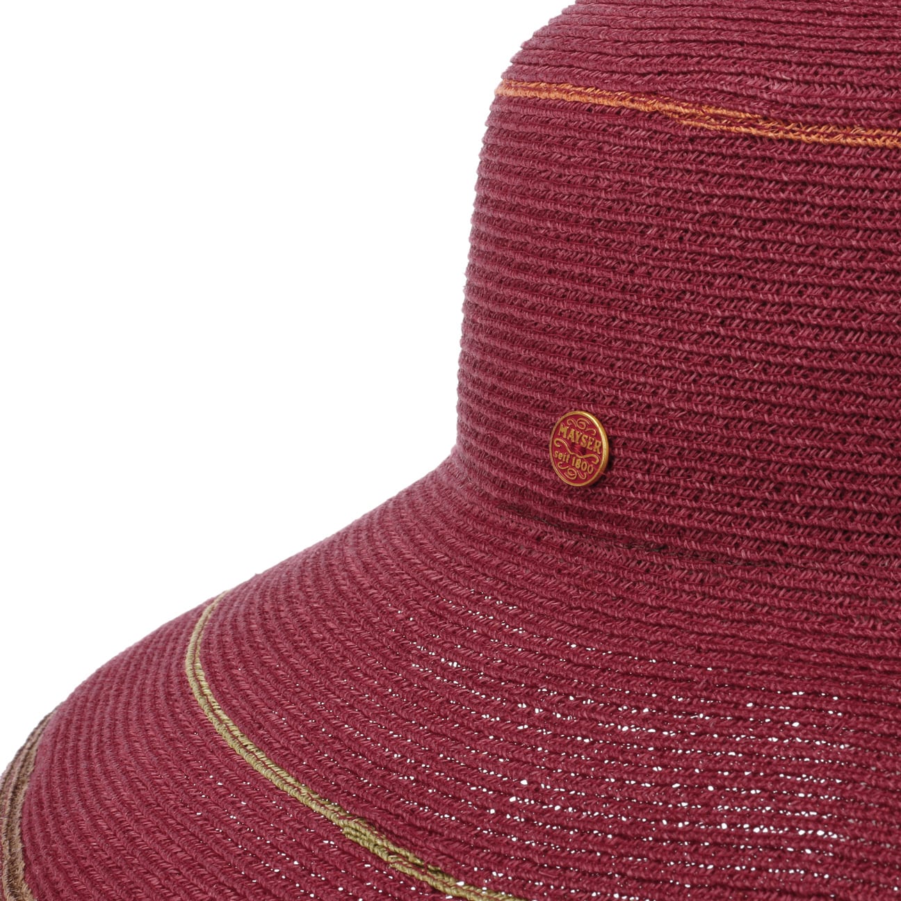 Mayser Alba Stripes Hemp Hat - Stylish & Breathable Summer Sun Hat for Women - Perfect for Beach, Gardening & Outdoor Activities