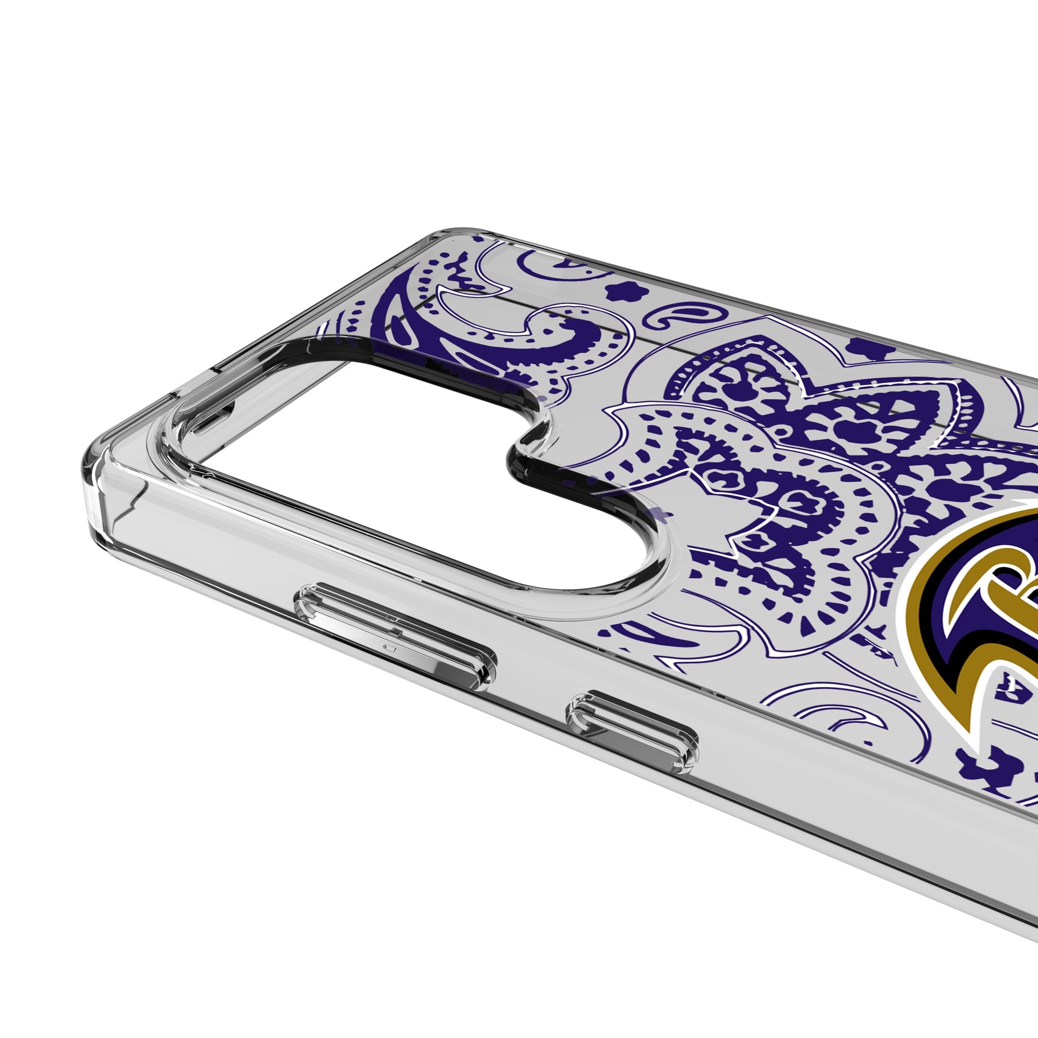 Baltimore Ravens Paisley Clear Phone Case for Samsung Galaxy S21/S22/Note 20 - Durable Protective Cover with Team Logo - Perfect for Game Day & Everyday Use