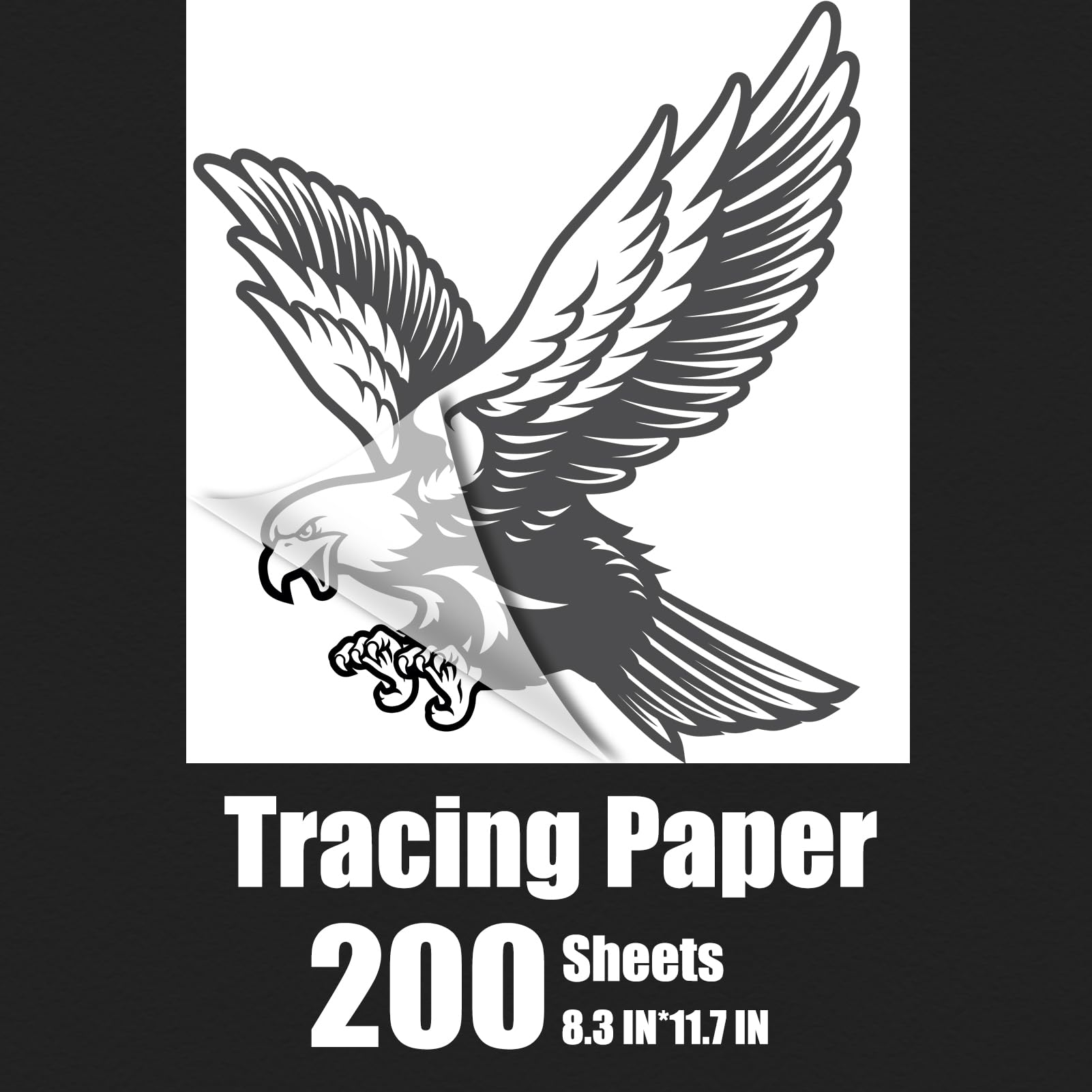 Waybas 200 PCS A4 Tracing Paper - 8.5 x 11.5 Inch White Translucent Sketch Paper for Artists, Calligraphy, Architecture - Perfect for Pencil, Ink & Marker Transfer, Drawing, Drafting & Design Projects