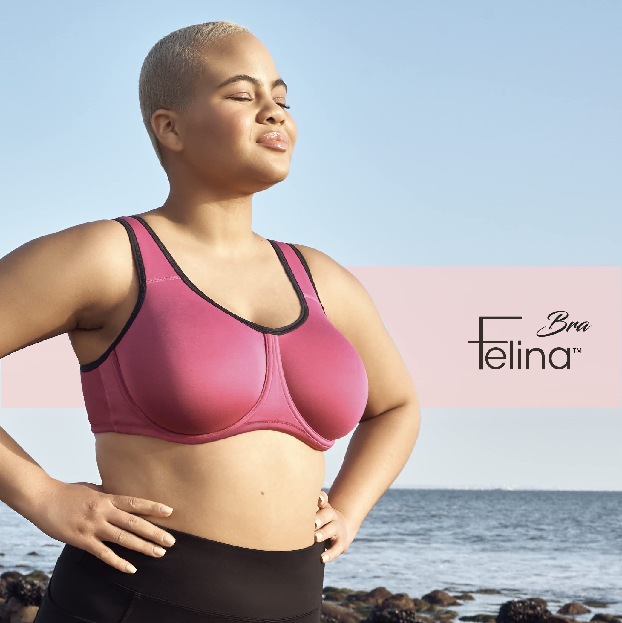 Felina Paramour Body X Underwire Sports Bra - Supportive & Comfortable Workout Bra for Women | Perfect for Yoga, Running & Gym