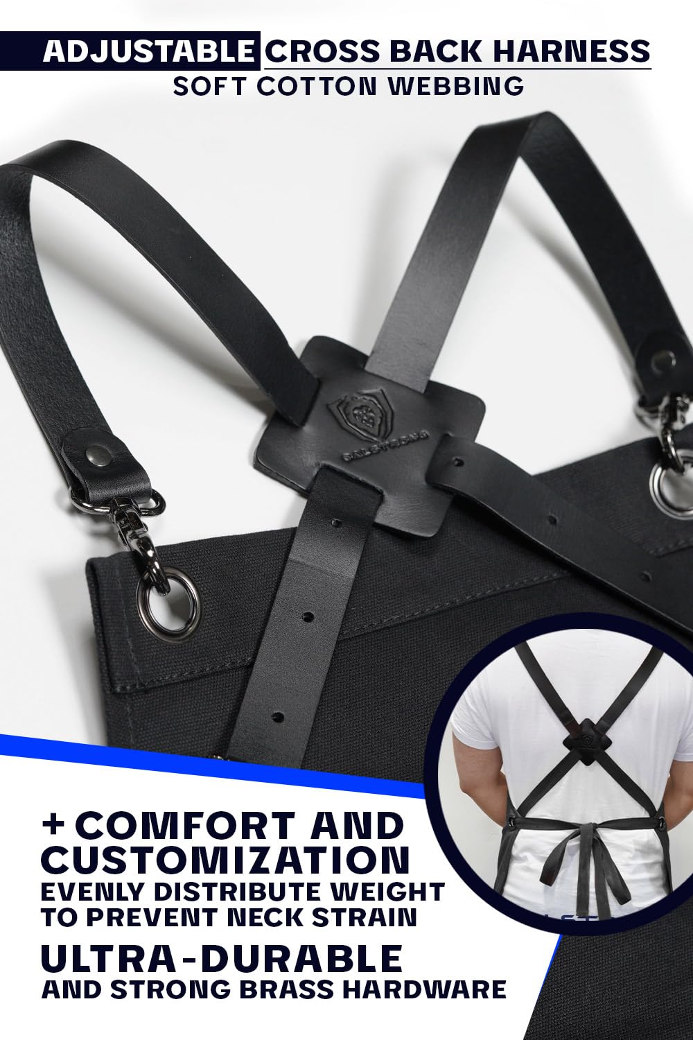 Premium Dalstrong Chef Apron for Professional Cooking - Heavy Duty, Adjustable & Stylish - Perfect for BBQ, Grilling, Baking & Kitchen Work