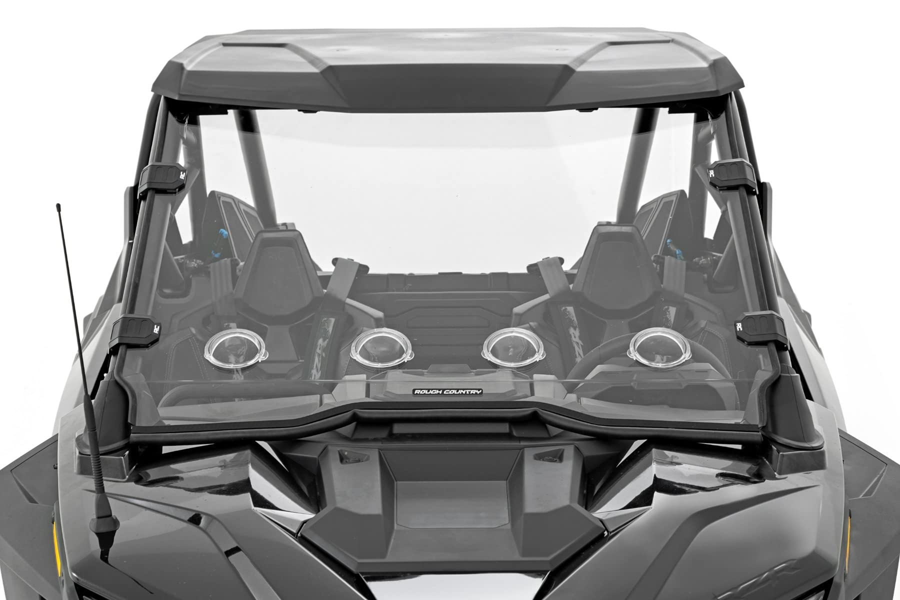 Rough Country Full Vented Windshield for Polaris RZR PRO XP 4-Seater UTV - Model 98202010 | Durable Polycarbonate Protection for Off-Road Adventures & Trail Riding