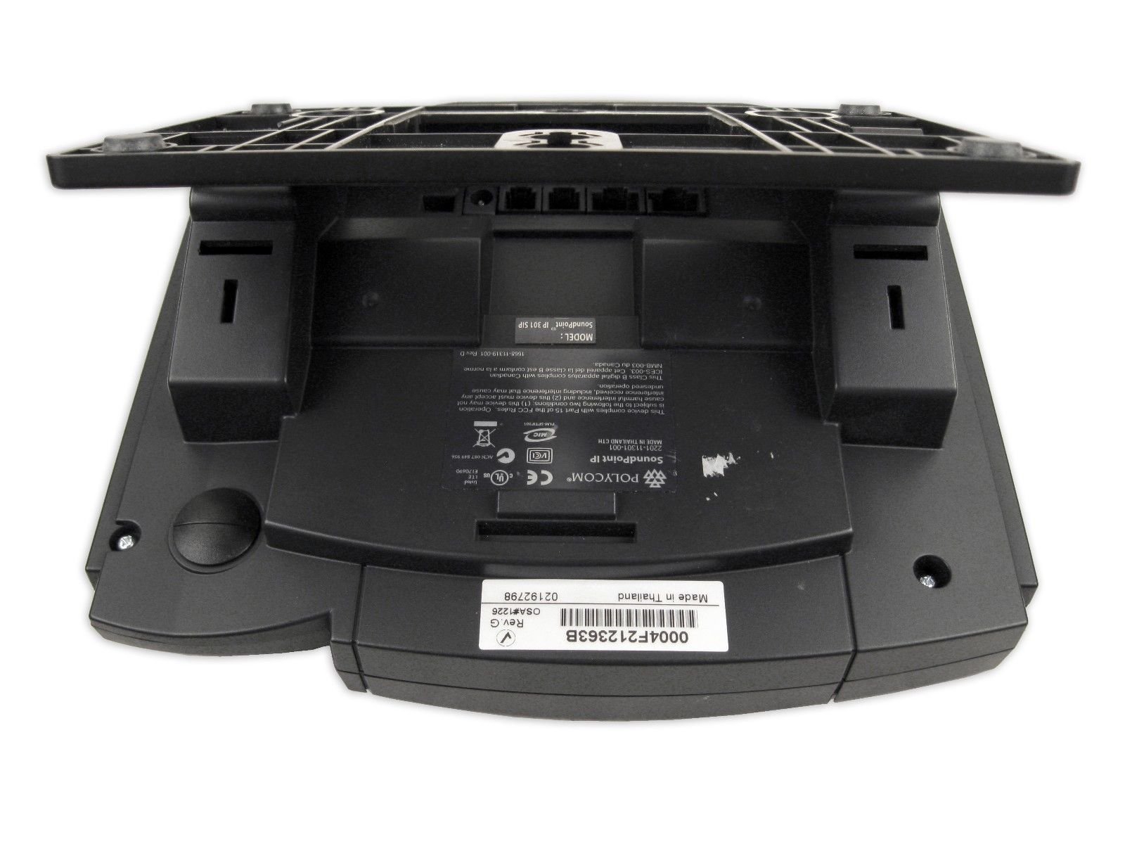 Polycom SoundPoint IP 301 VoIP Business Phone - AC Power Adapter Not Included - Ideal for Office & Remote Work Communication