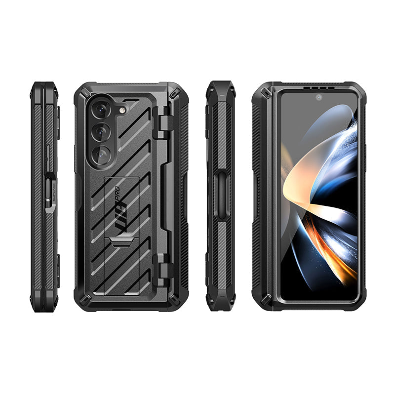 Samsung Galaxy Z Fold5 Unicorn Beetle PRO Heavy Duty Rugged Case with Built-in S Pen Holder - Shockproof Protective Cover for Foldable Phone (Black) - Perfect for Outdoor Adventures & Business Travel