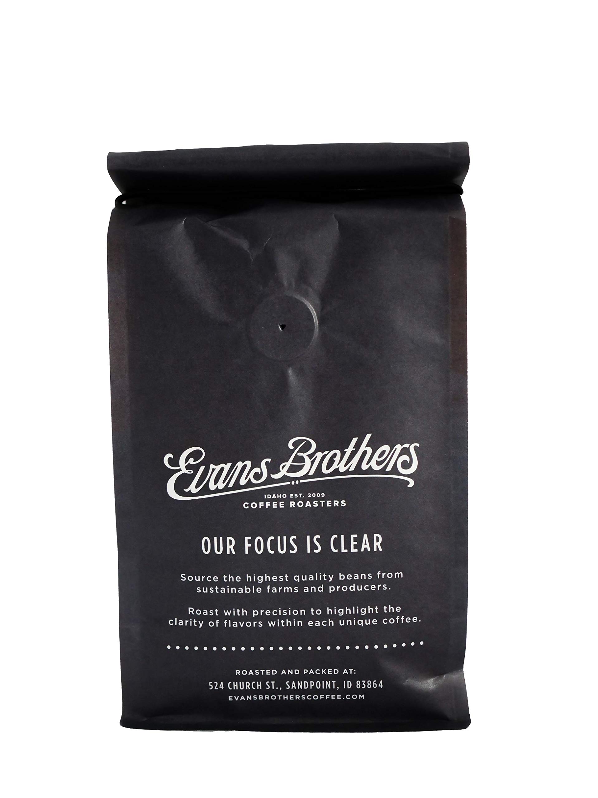 Evans Brothers Coffee Schweitzer Mountain Signature Blend - Premium Medium Roast Whole Bean Coffee, 12 Ounce Bag - Perfect for Home Brewing, Office & Camping