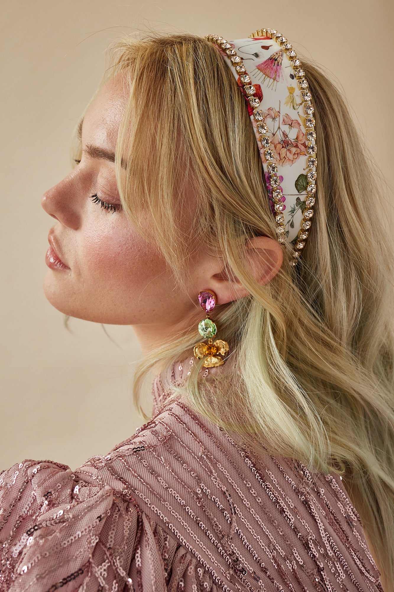 Annabel Rose Floral Earrings for Women - Elegant Handmade Flower Dangle Earrings - Perfect for Weddings, Parties & Special Occasions