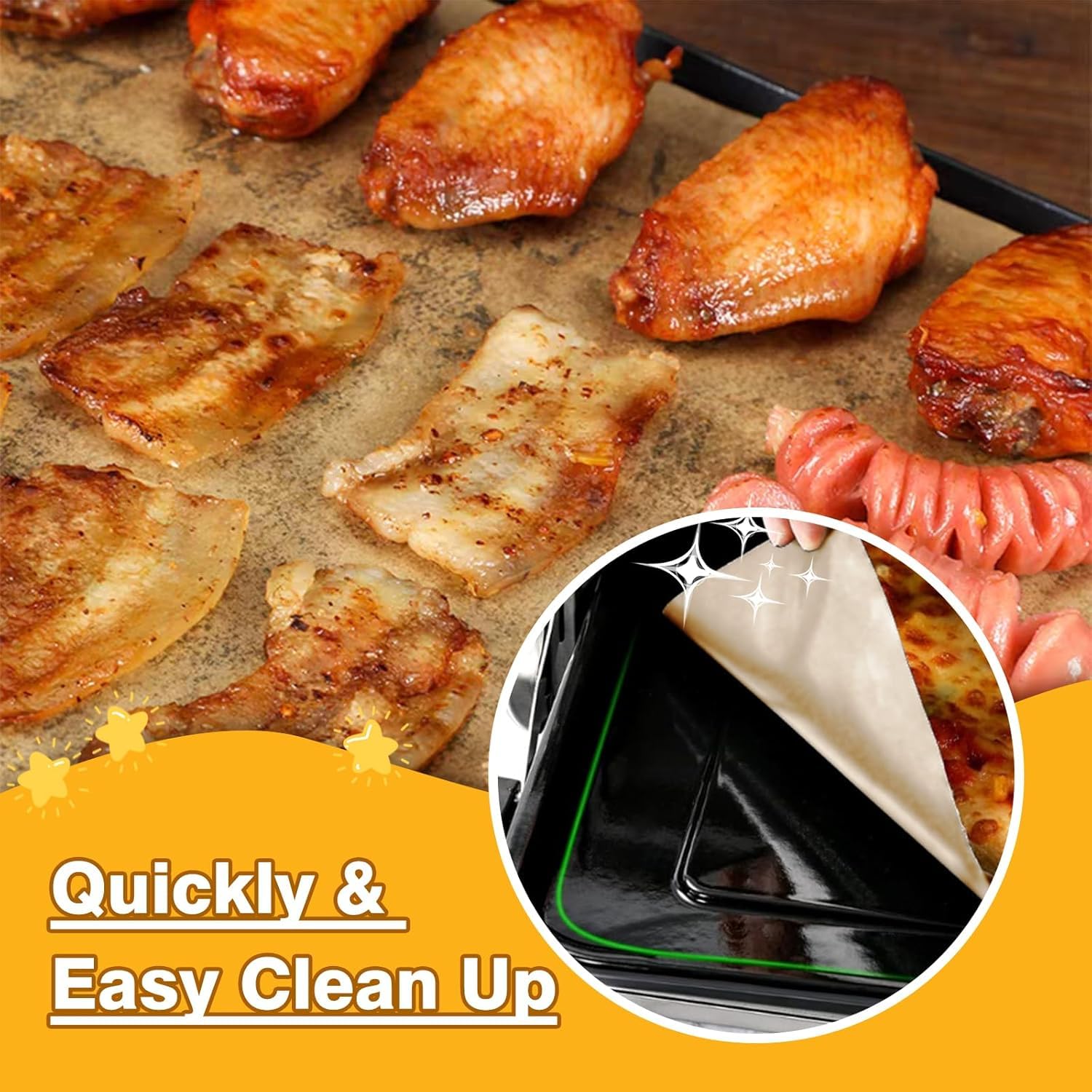 100-Pack Small Air Fryer Paper Liners for Emeril Lagasse 360 French Door Air Fryer | Disposable Square Parchment Sheets | Perfect for Healthy Cooking, Meal Prep & Easy Cleanup
