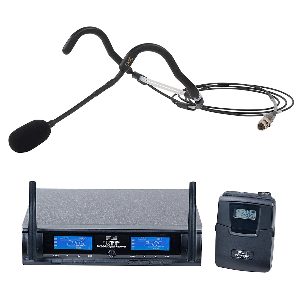 Wireless Microphone System with Headset Mic - Digital Audio for Fitness Instructors, Gym Trainers & Workout Classes | Perfect for Yoga, Zumba & Home Exercise