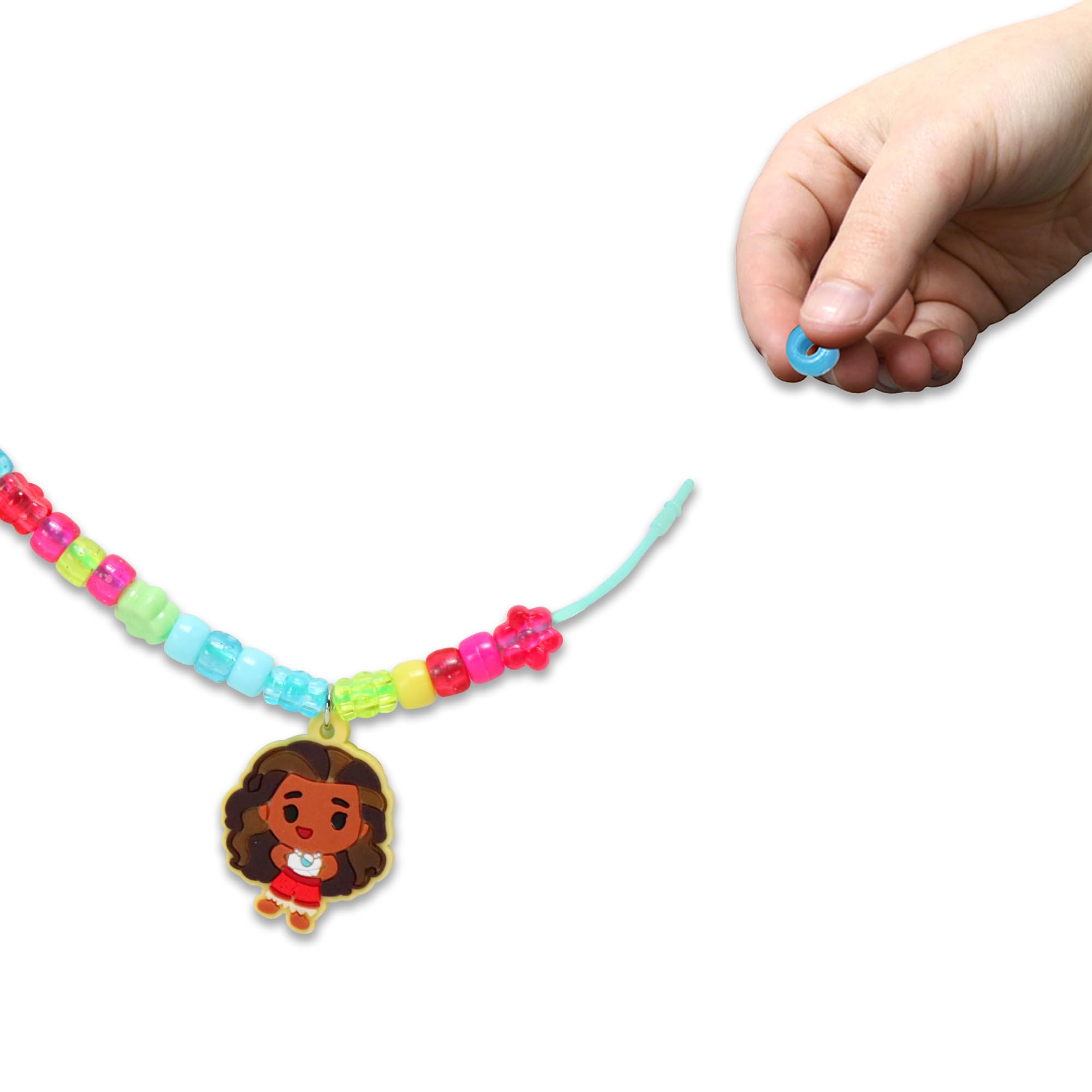 Disney Moana Necklace Activity Set for Kids - Hawaiian Themed Jewelry Making Kit, Perfect for Birthday Parties, Arts & Crafts, and Role Play Dress Up