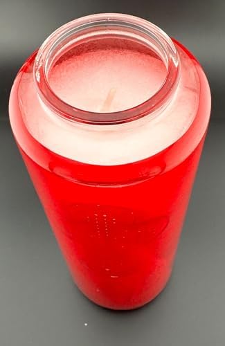 6-Day Memorial Glass Candles (3-Pack) - Handmade Religious Prayer Candles for Church, Sanctuary & Home Blessings - Unscented Slow-Burning Ruby Red Candles - Perfect for Worship, Remembrance & Spiritual Ceremonies