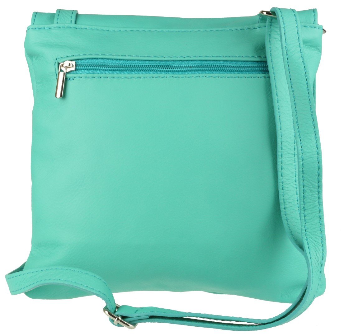 Stylish Italian Genuine Leather Crossbody Bag for Women - Double Pocket Messenger Shoulder Bag - Perfect for Work, Travel & Everyday Use