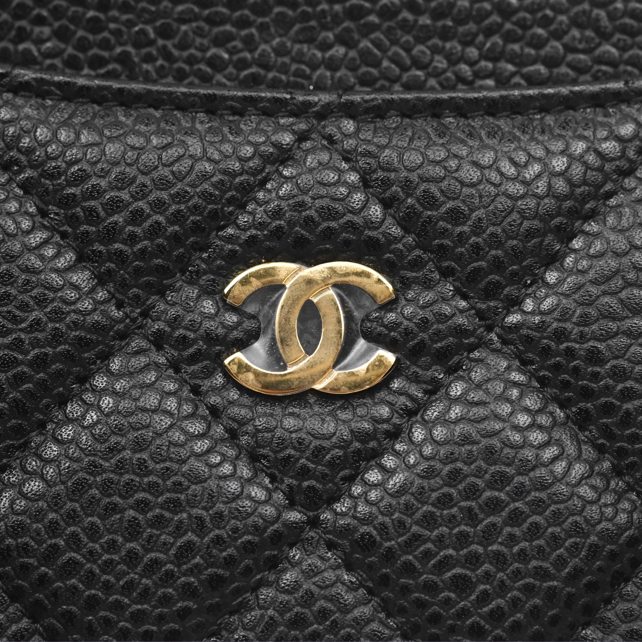 Chanel Classic Flat Card Holder in Black Caviar Leather with Gold Hardware - Luxury Wallet for Women, Perfect for Everyday Use & Gift Giving