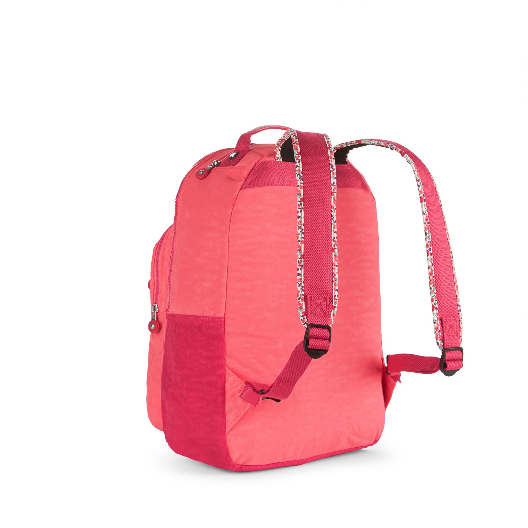 Kipling Seoul Large Backpack for Women & Men - 17 Inch Laptop Compartment, Durable Travel Backpack with USB Charging Port, Lightweight Water-Resistant Daypack (Begonia Pink) - Perfect for Work, School & Travel