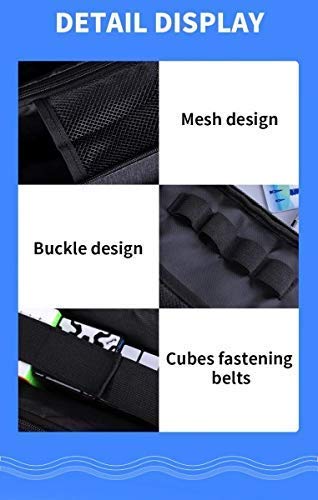 Professional Speed Cube Storage Bag with Individual Compartments for Timer, Cubes, Cup & Mat - Black Satchel Shoulder Carry Case for Competitions & Practice - Perfect for Rubik's Cube Enthusiasts & Speedcubers - by MRC