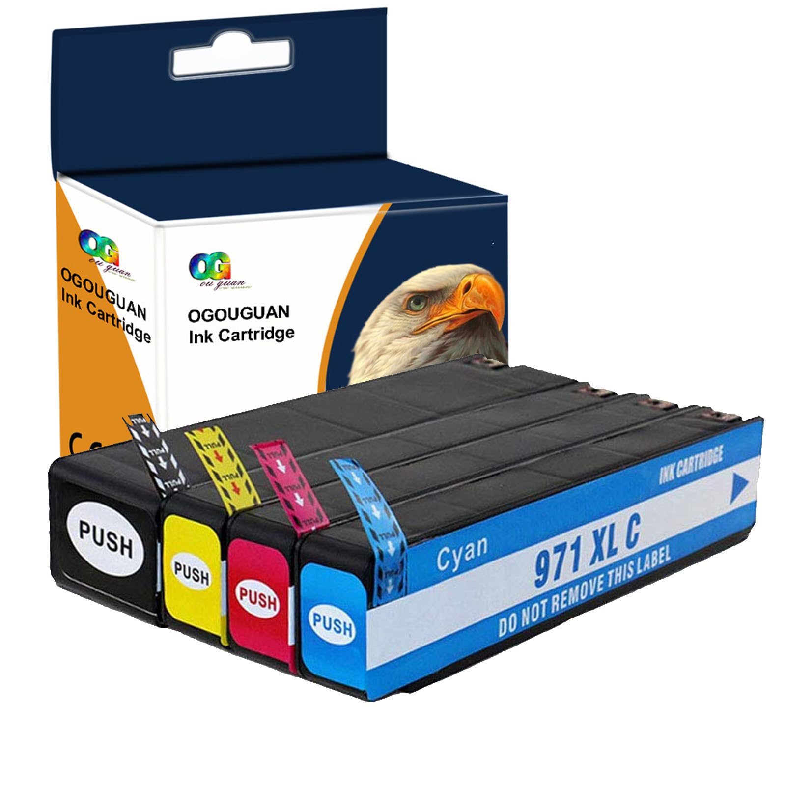 HP 970XL 971XL Compatible Ink Cartridges (4-Pack) - Replacement for HP OfficeJet Pro X476dw/X576dw/X451dw/X551dw/X451dn/X476dn Printers - High Yield Printing for Home & Office Documents, Photos, and Reports