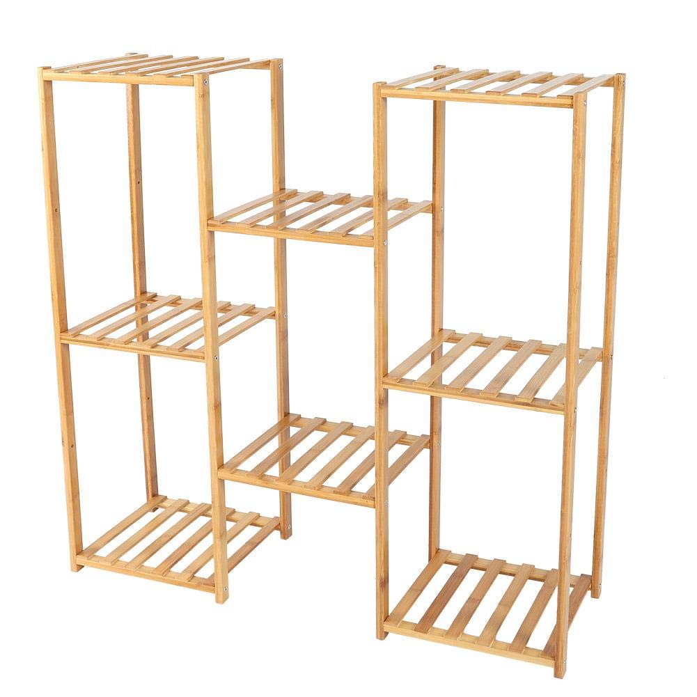 Bamboo Plant Stand Shelf - 3+2+3 Tier Flower Pot Holder Display Rack for Indoor Plants, Bathroom Organizer & Home Decor | Perfect for Living Room, Balcony, or Christmas Gifts