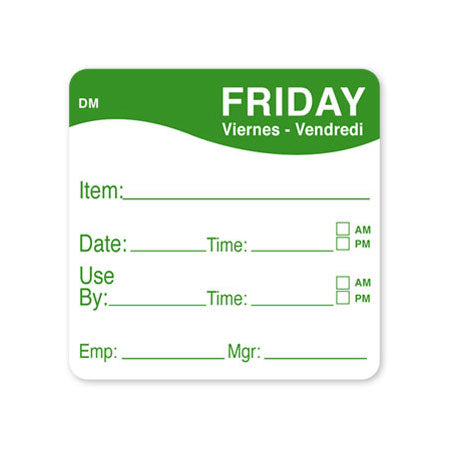 DayMark 1100535 Friday Dissolve Labels - 2