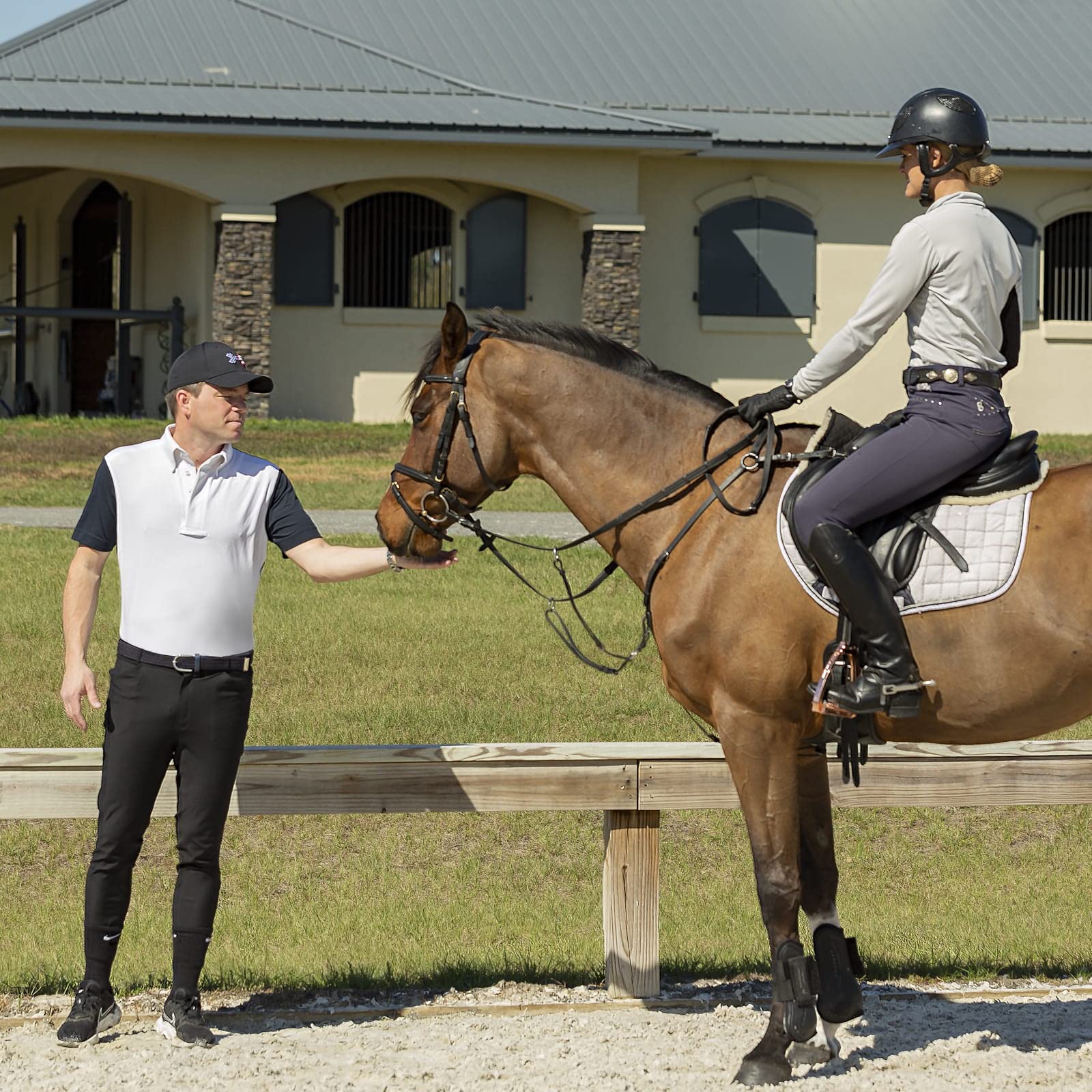 Equinavia Erik Men's Silicone Knee Patch Breeches - Comfortable & High-Performance Equestrian Riding Pants for Dressage, Jumping & Horseback Riding