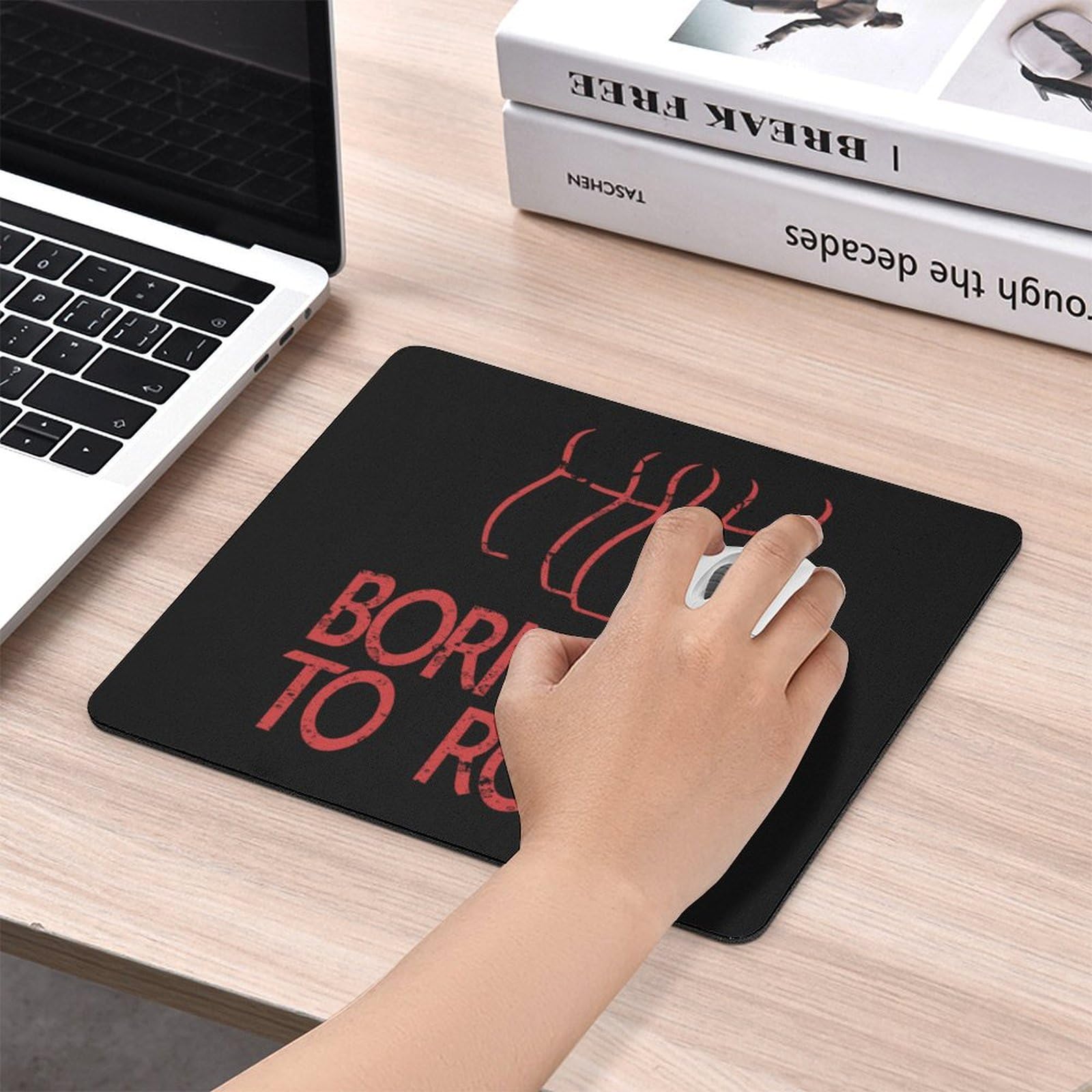 Bowling Bron Printed Non-Slip Square Mouse Pad - Durable Computer Mouse Mat for Laptop, Home, Office, and Gaming Setups