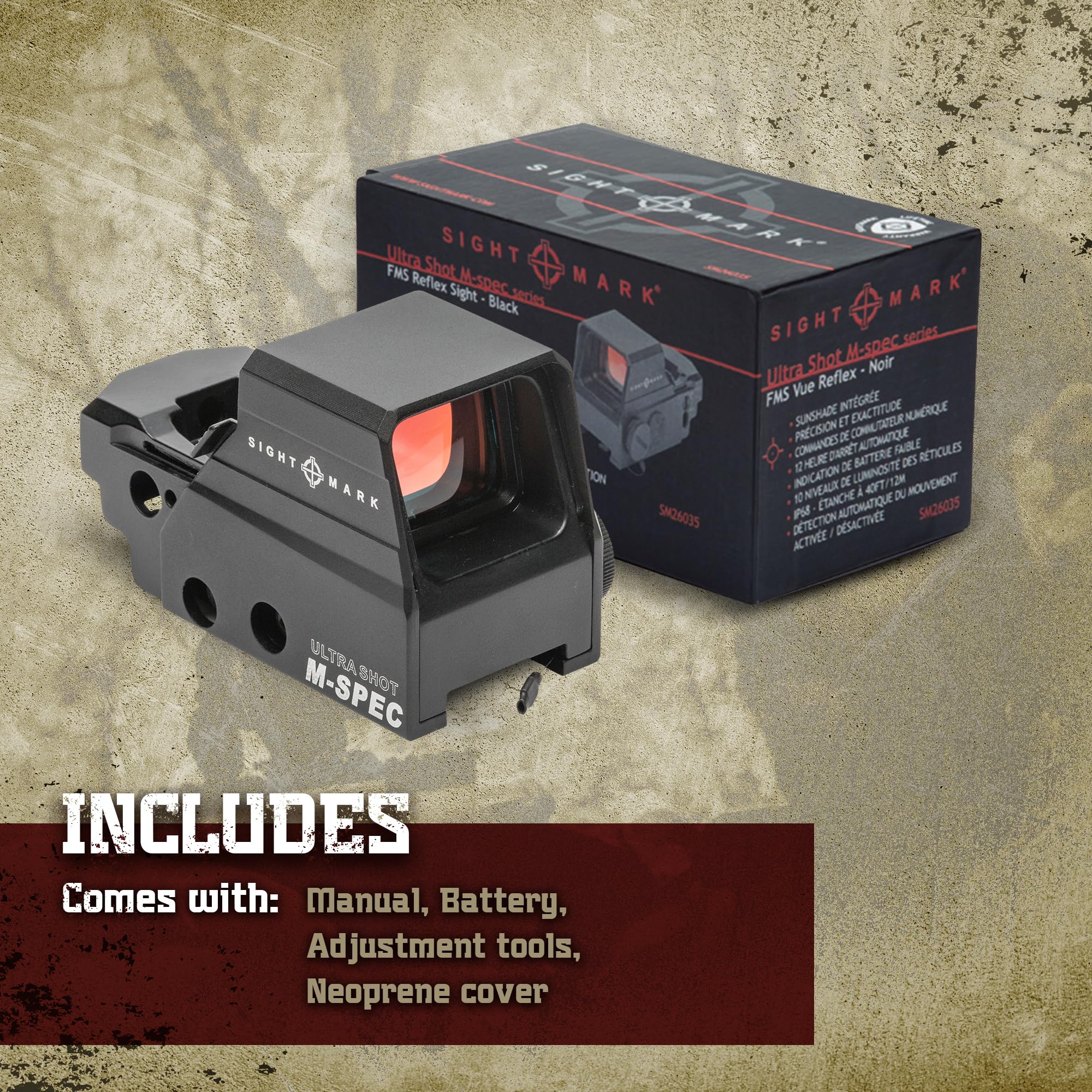 Sightmark Ultra Shot M-Spec Reflex Sight - Red Dot Sight for Rifles & Shotguns | Quick Target Acquisition | Hunting, Shooting Range & Tactical Use
